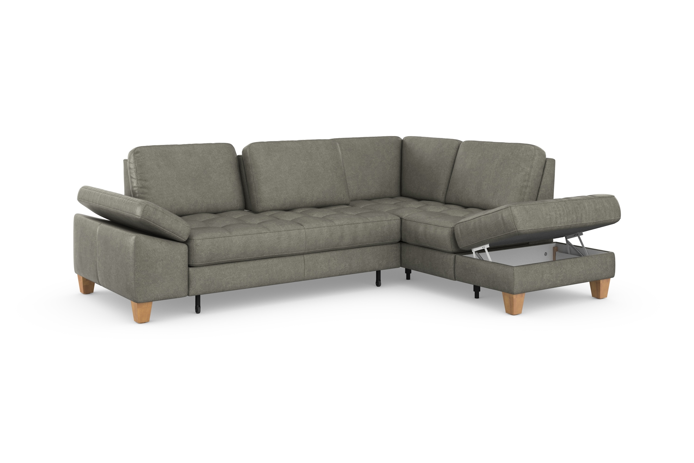 sit&more Ecksofa »Westham L-Form«, mit Ottomane, mit oder ohne Bettfunktion, Bettkasten, Verstellung