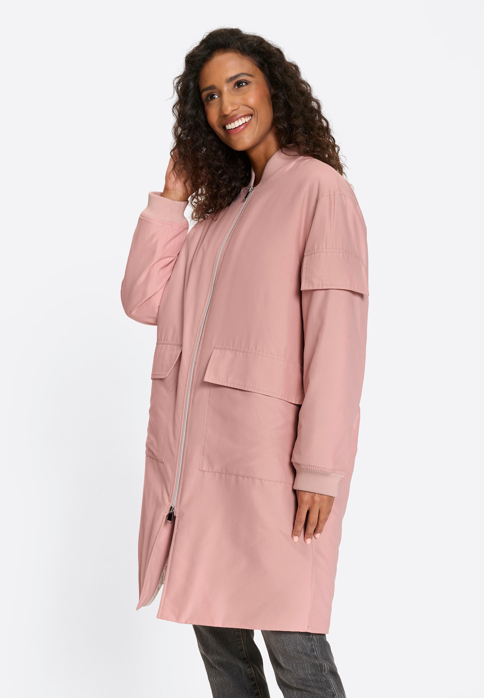 heine Parka »Mantel Mantel in langer Blousonform« ohne Kapuze
