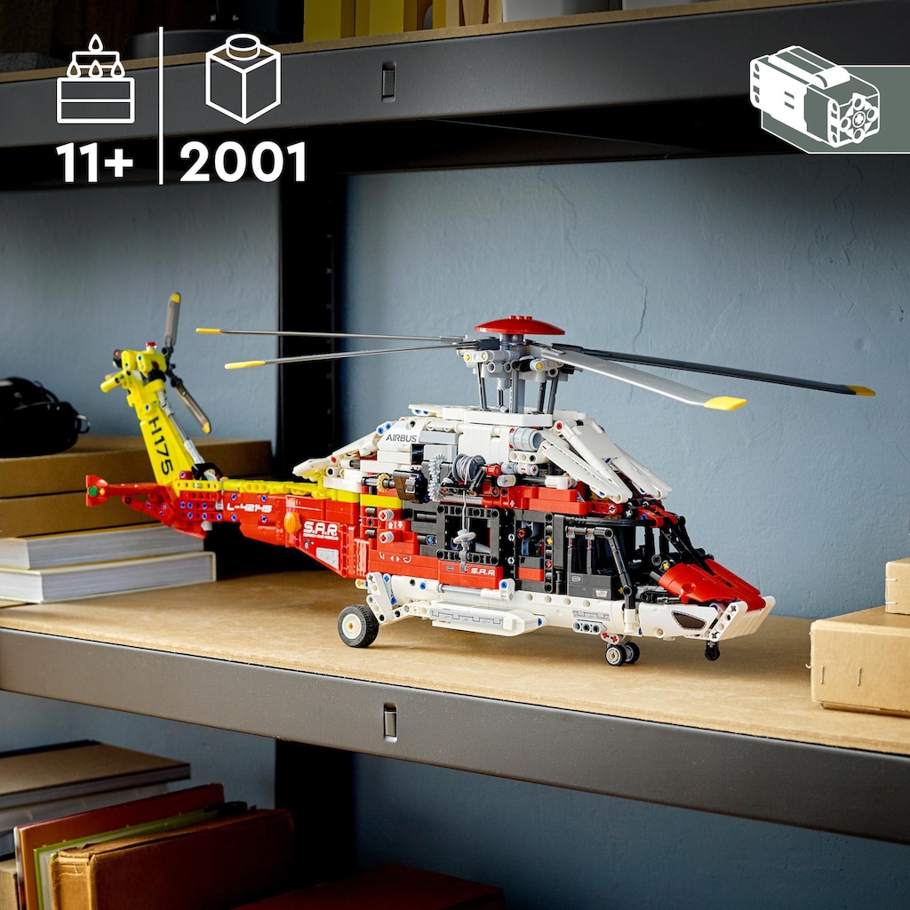 LEGO® Konstruktionsspielsteine »Airbus H175 Rettungshubschrauber (42145), LEGO® Technic«, (2001 St.)