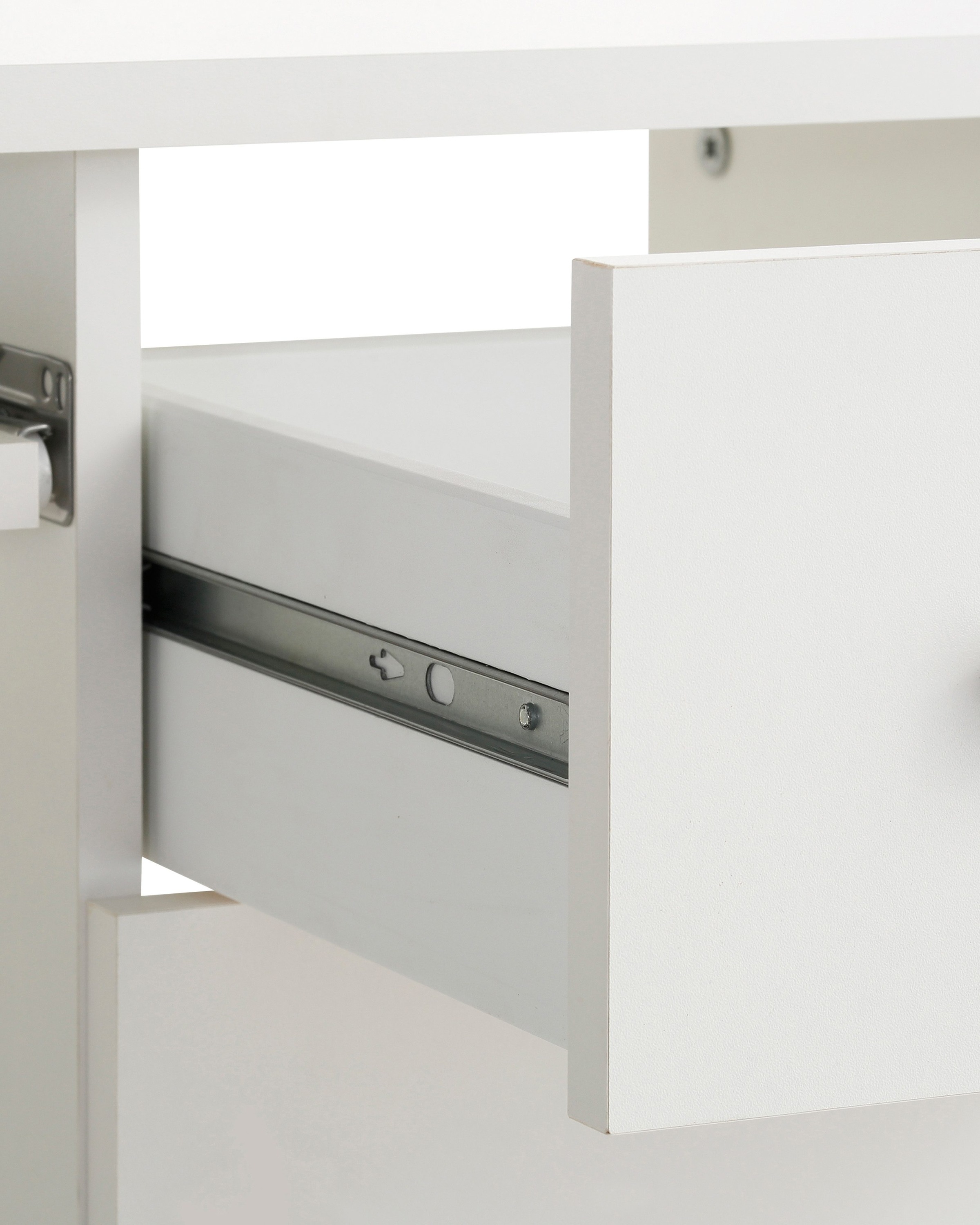VOGL Möbelfabrik Schreibtisch »Tim mit seitlich offenen Fächern & Tastaturauszug,«, Druckerablage, 1 Schublade, Breite 138 cm, Made in Germany