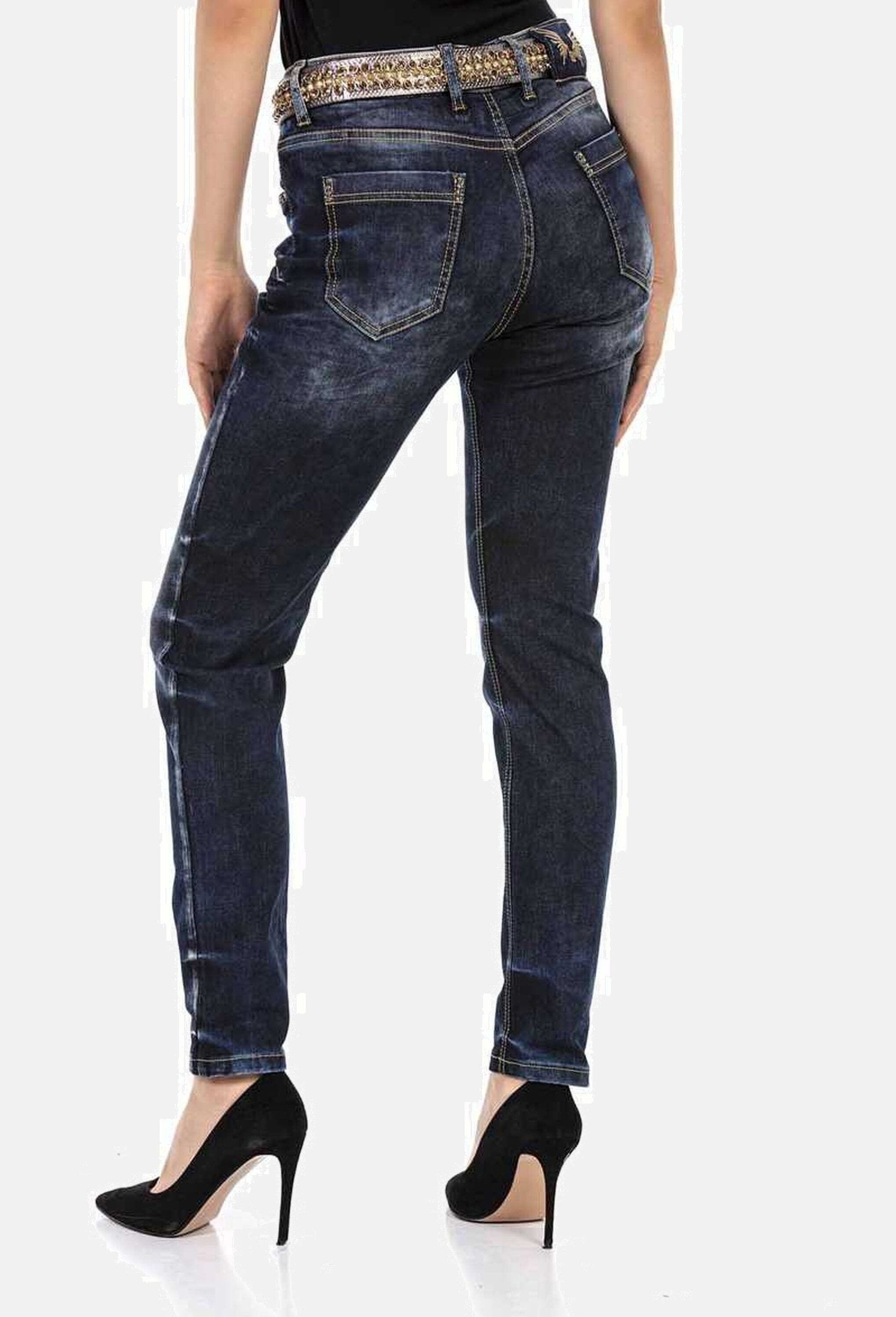 Cipo & Baxx Slim-fit-Jeans »Cipo & Baxx Jeans« Mit glänzenden Nieten, WD465