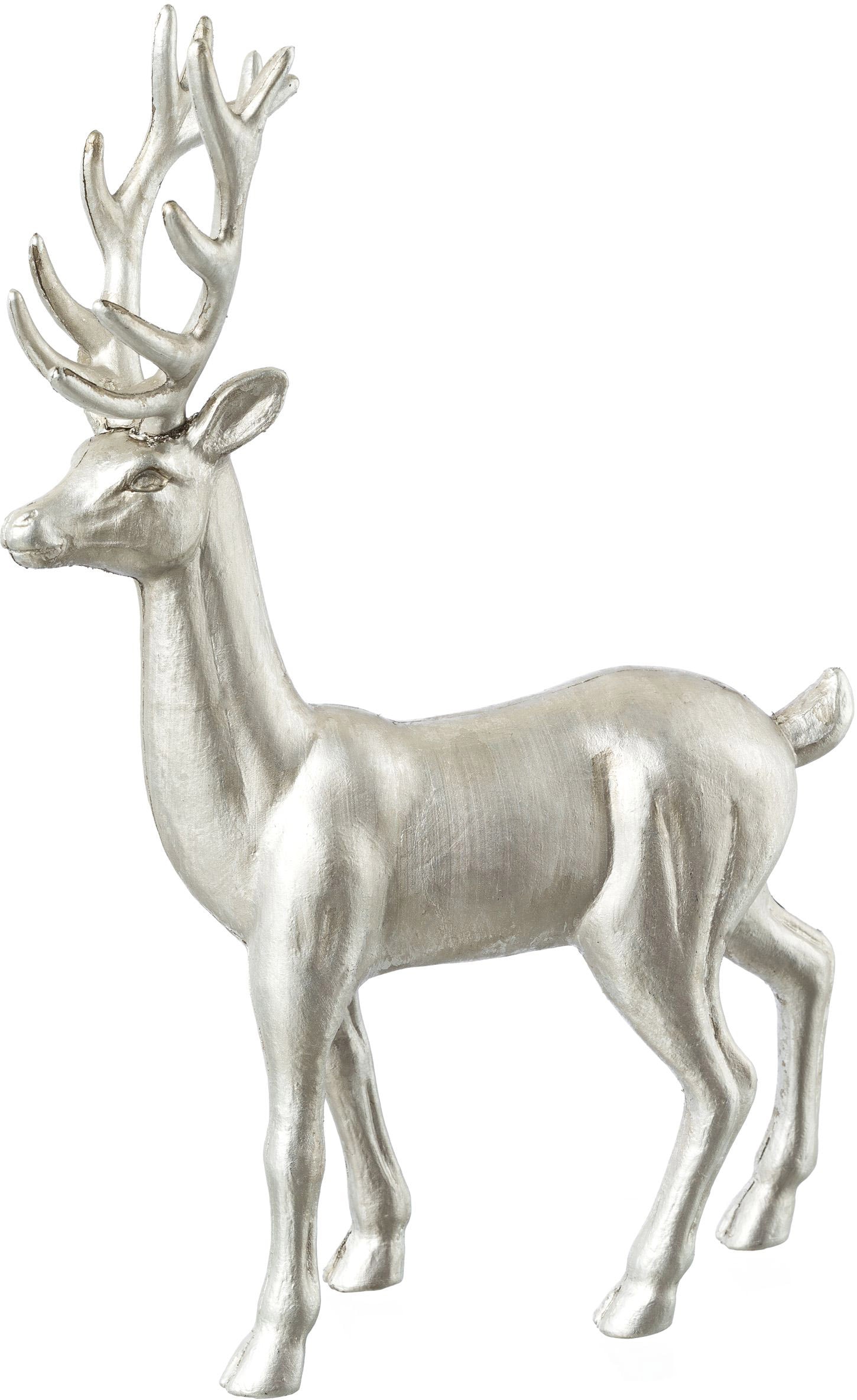 bestellen »Hirsch, Weihnachtsdeko«, Weihnachtsfigur in deco Creativ Raten Antik-Silber auf