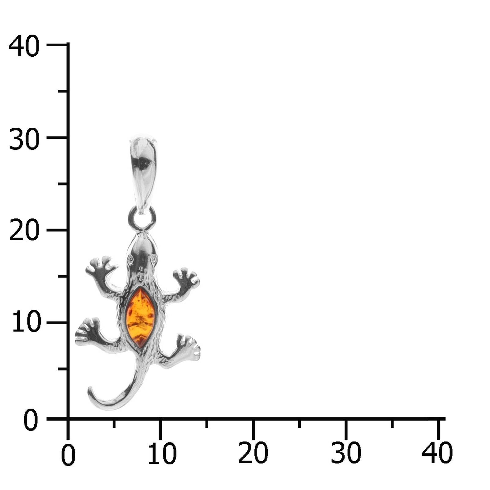 OSTSEE-SCHMUCK Kettenanhänger »- Salamander - Silber 925/000 - Bernstein«