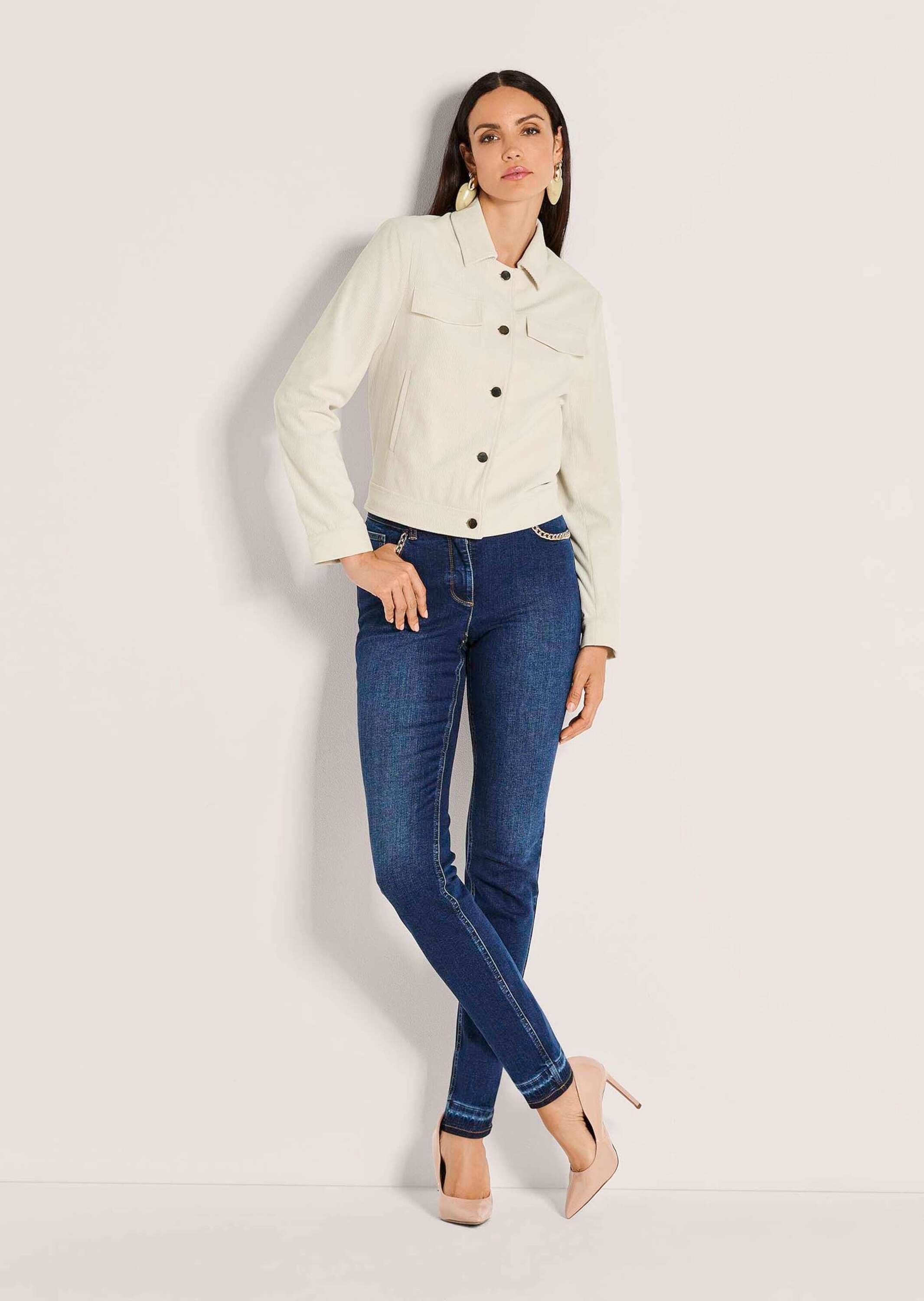 MADELEINE Strickfleecejacke »Cordjacke Kurzjacke mit Umlegekragen«