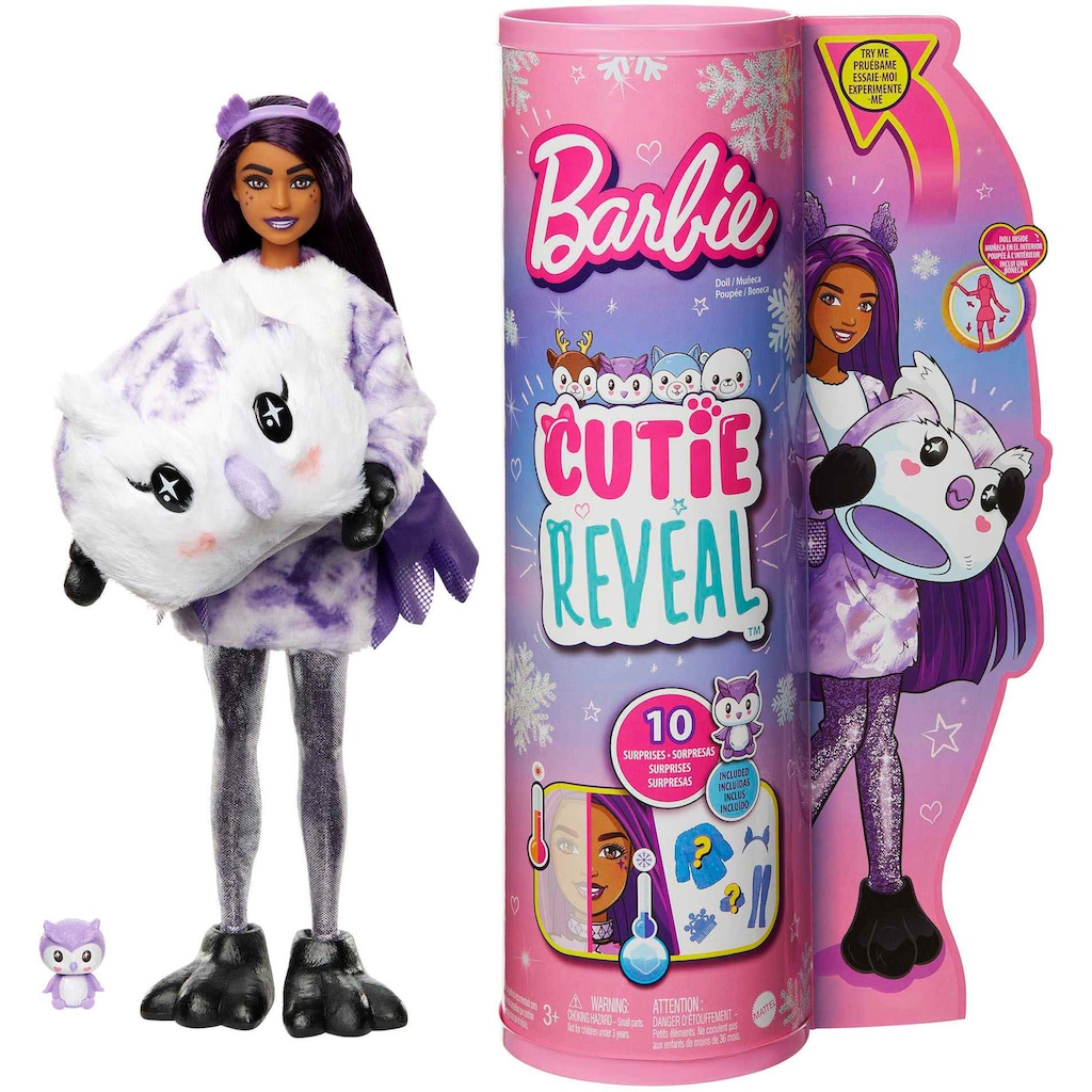 Barbie Anziehpuppe »Cutie Reveal Winter Sparkle Series, Owl«