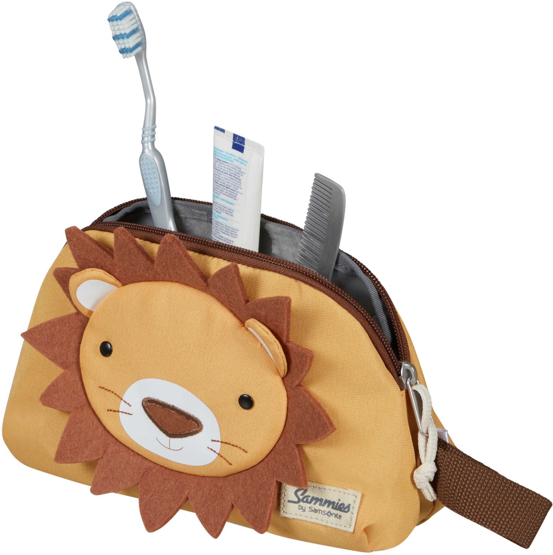 Samsonite Kulturbeutel »Happy Sammies ECO, Lion Lester«, Reiseetui Waschtasche aus recyceltem Material