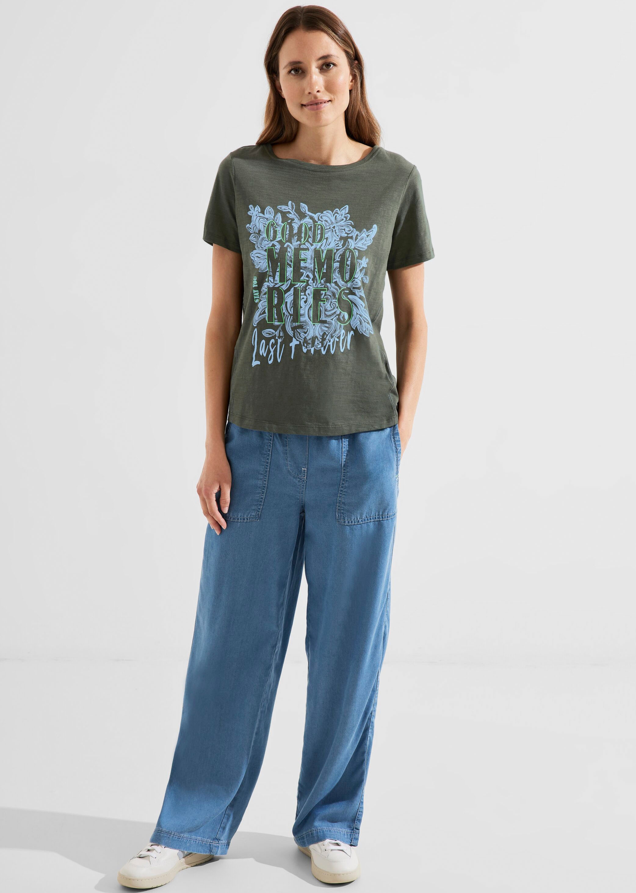 Cecil T-Shirt, mit ♕ Motto-Druck bei coolem
