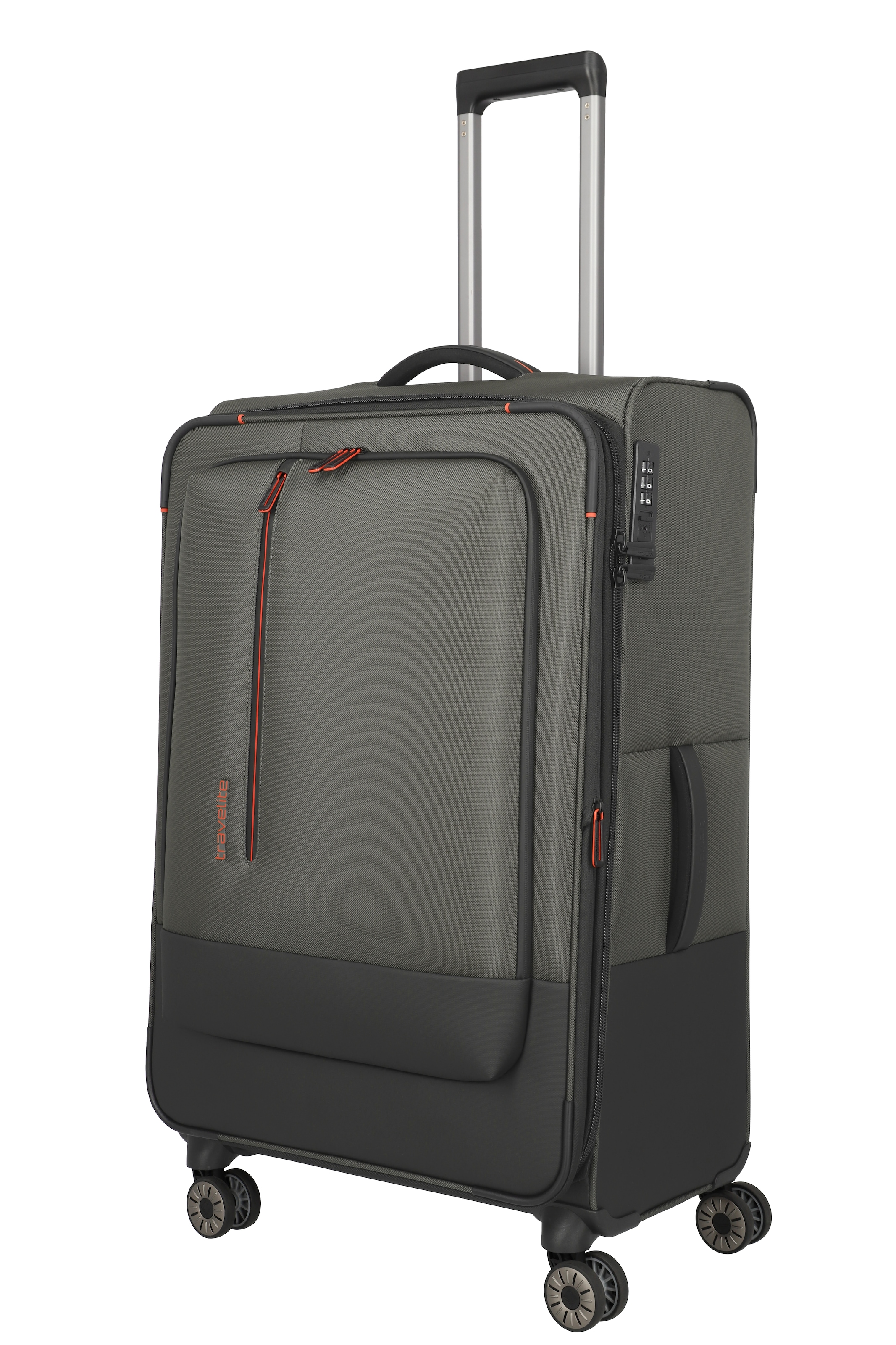 Travelite Crosslite Trolley L 4-Rollen erw. Oliv