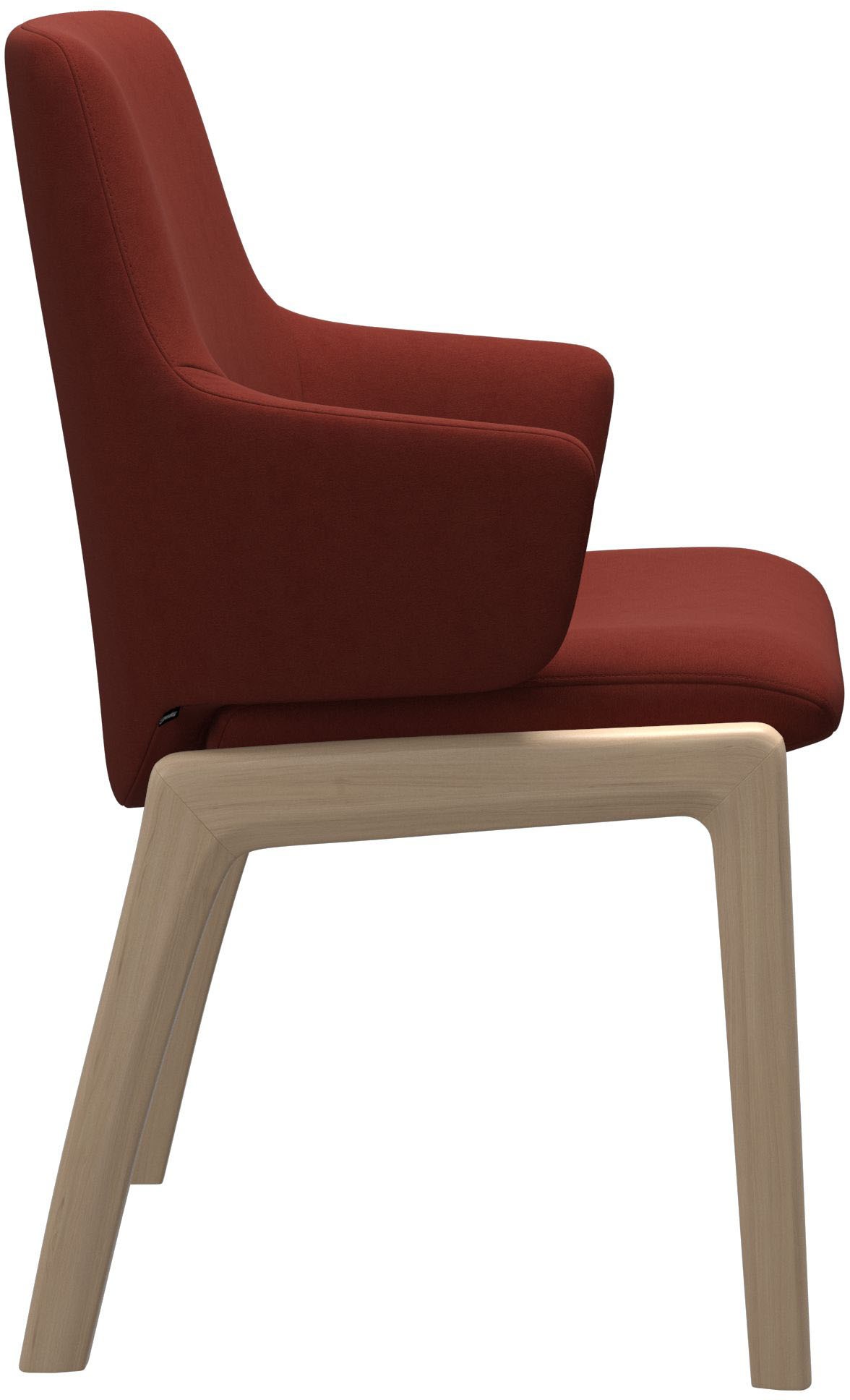 Stressless® Polsterstuhl »Laurel«, Microfaser DINAMICA, Low Back mit Armlehne, Größe L, mit abgerundeten Beinen in Schwarz