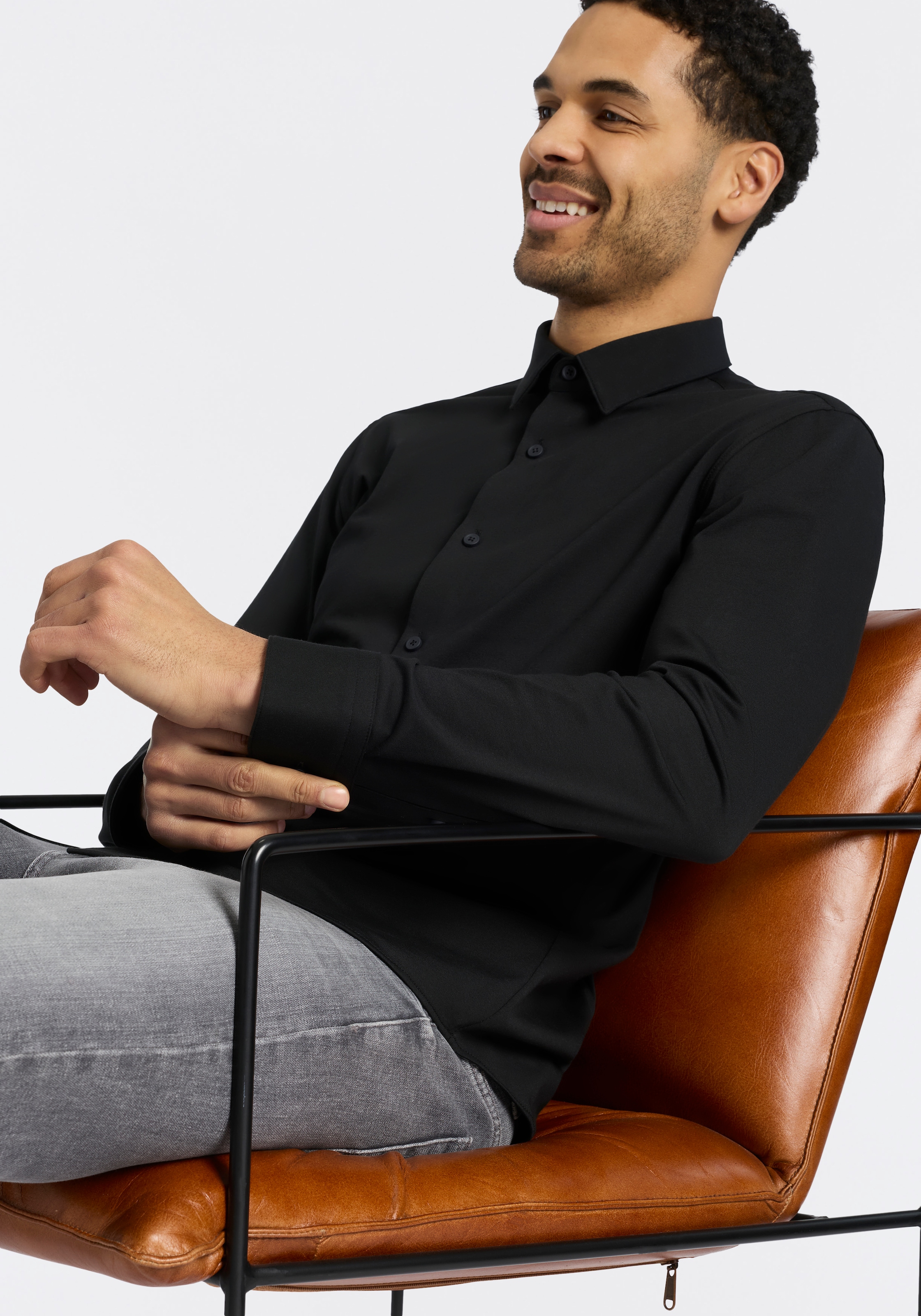 BOSS Businesshemd »HANK« Kentkragen, Slim Fit, Baumwoll-Mix mit Performance-Stretch