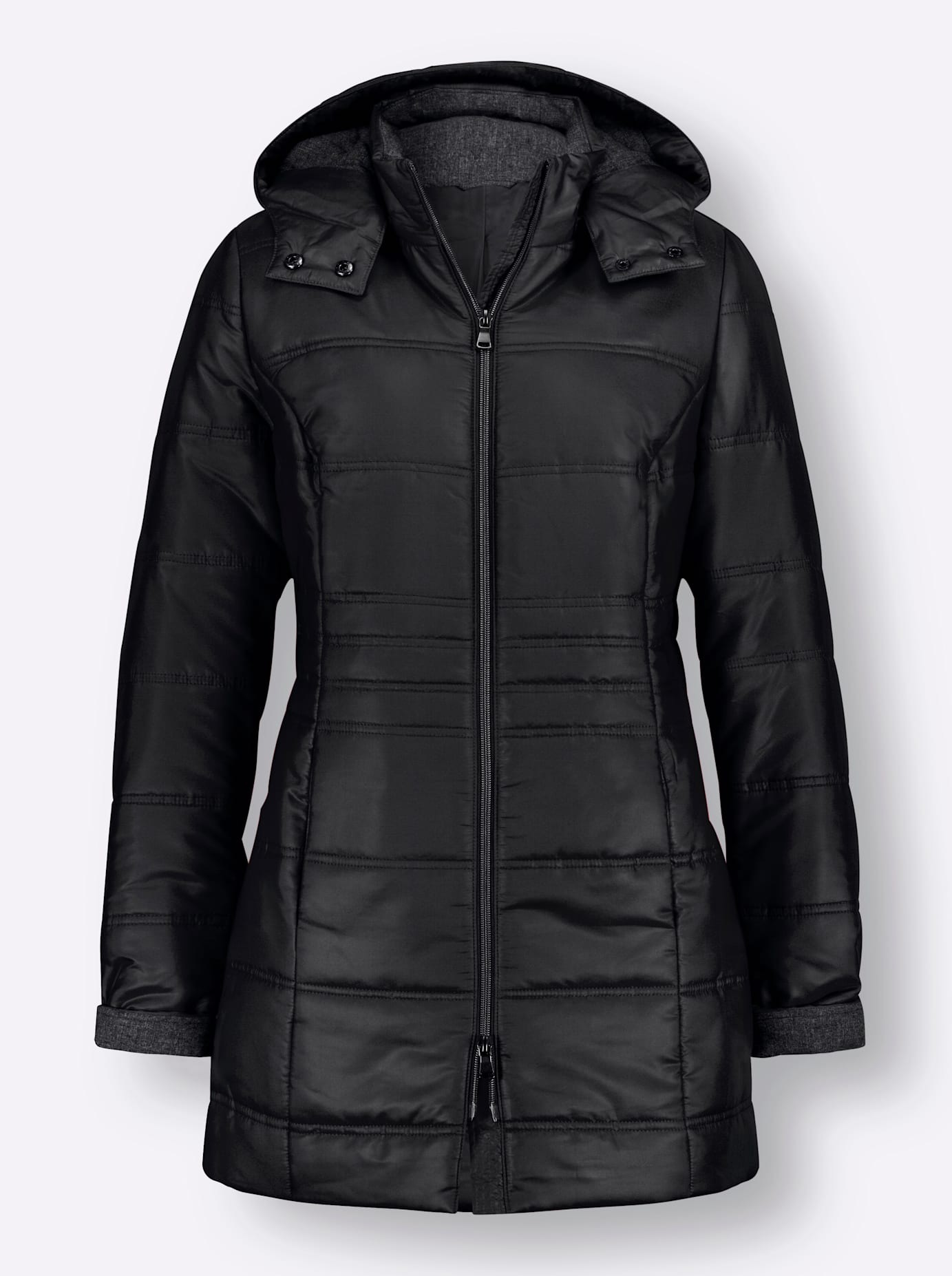 Classic Basics Langjacke, mit Kapuze