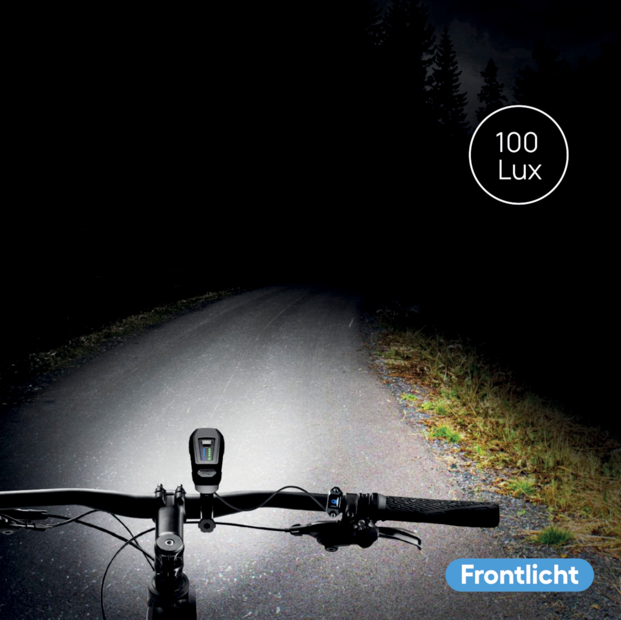 FISCHER Fahrrad Fahrrad-Frontlicht »LED-Akku Frontlicht 100 Lux Fernlicht«