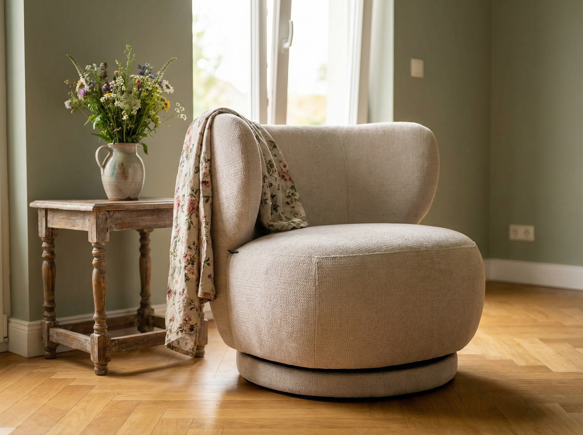 OTTO home Drehsessel "ANNELIN, Loungesessel, Clubsessel" 360 drehbar, Struktur-Bezug