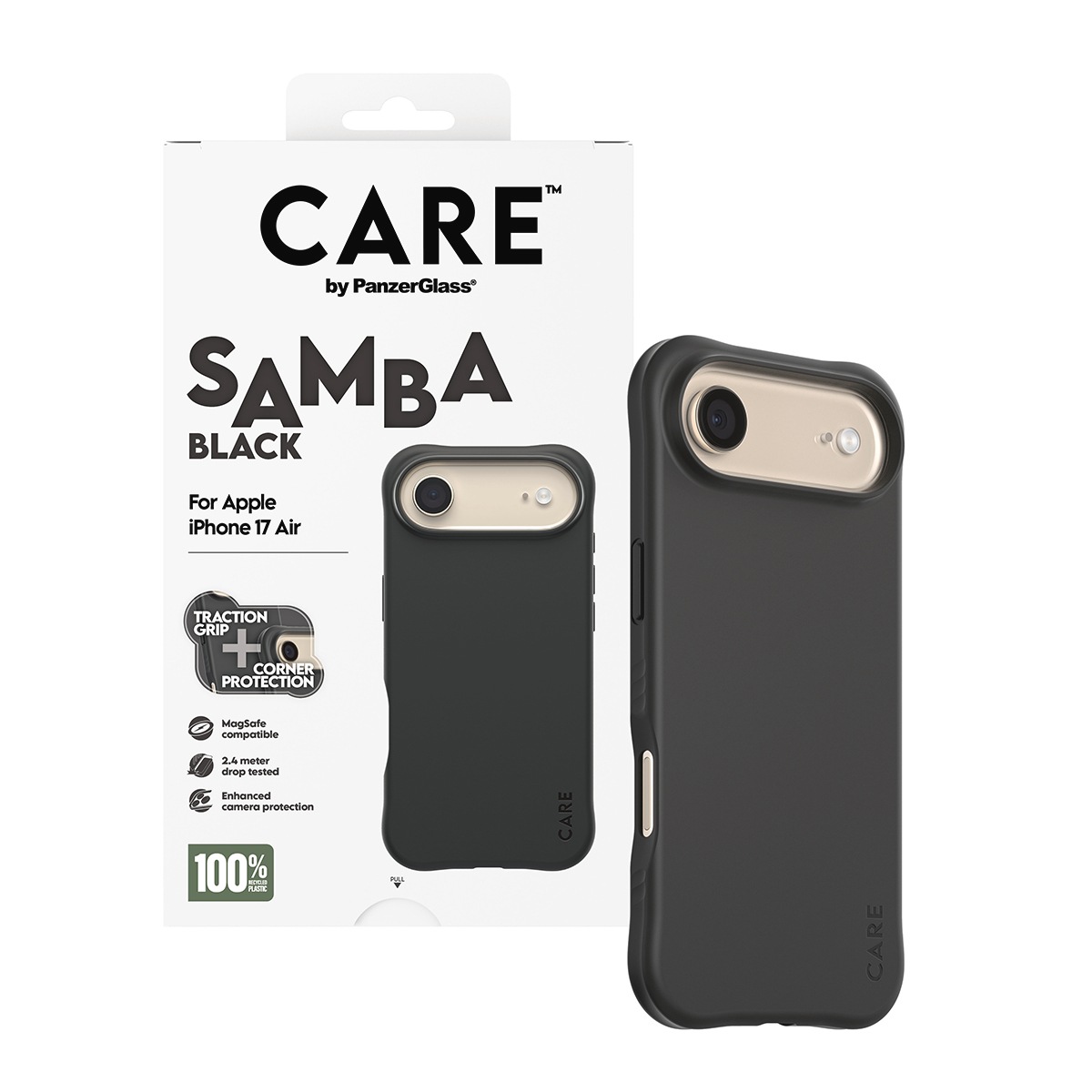 CARE by PanzerGlass Handyhülle »Samba MagSafe Case für Apple iPhone Air« Apple iPhone Air Backcover, Schutzhülle, Handyschutzhülle, Case, Schutzcase, stoßfest