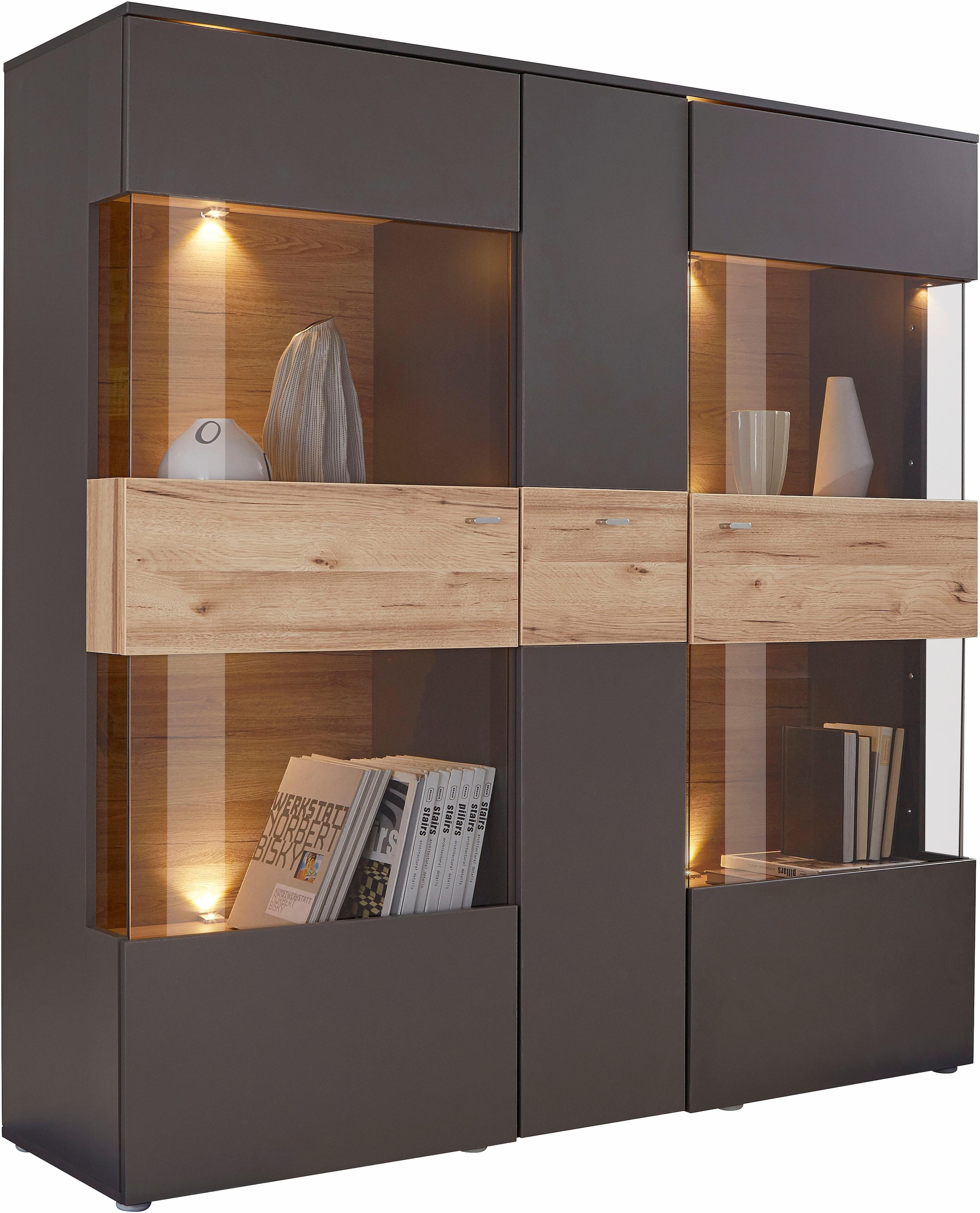 FORTE Vitrine »Como«, Breite 152 cm, inkl. Beleuchtung