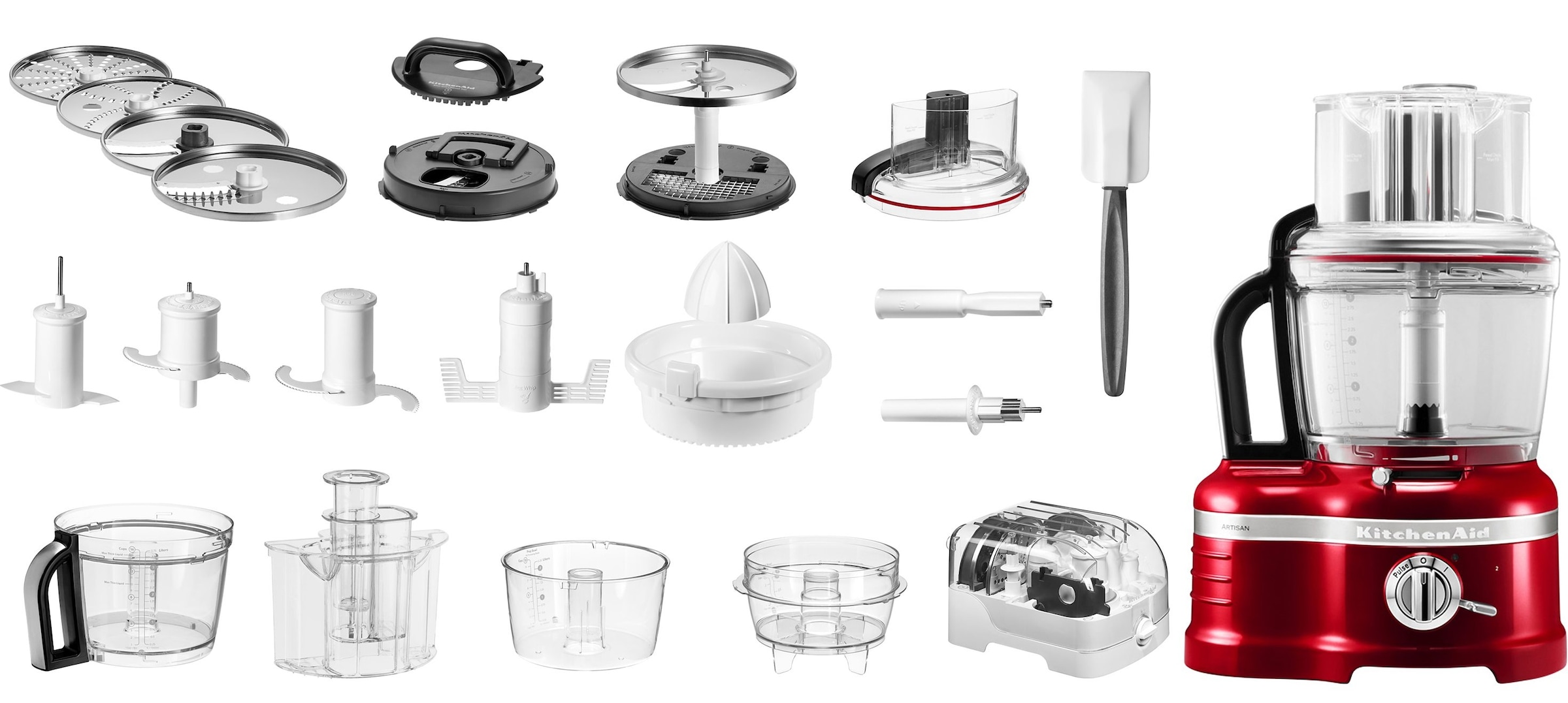 KitchenAid Zerkleinerer »5KFP1644ECA LIEBESAPFEL-ROT«, 650 W, mit umfangreichem Zubehör
