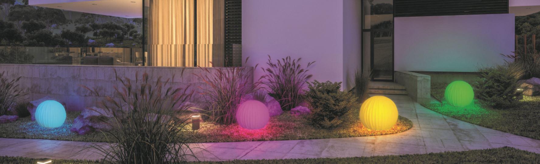 BONETTI LED Gartenleuchte »Kugelleuchte BLÜTE«, Leuchtmittel LED-Board | LED fest integriert, Blütenoptik, Ø 35 cm