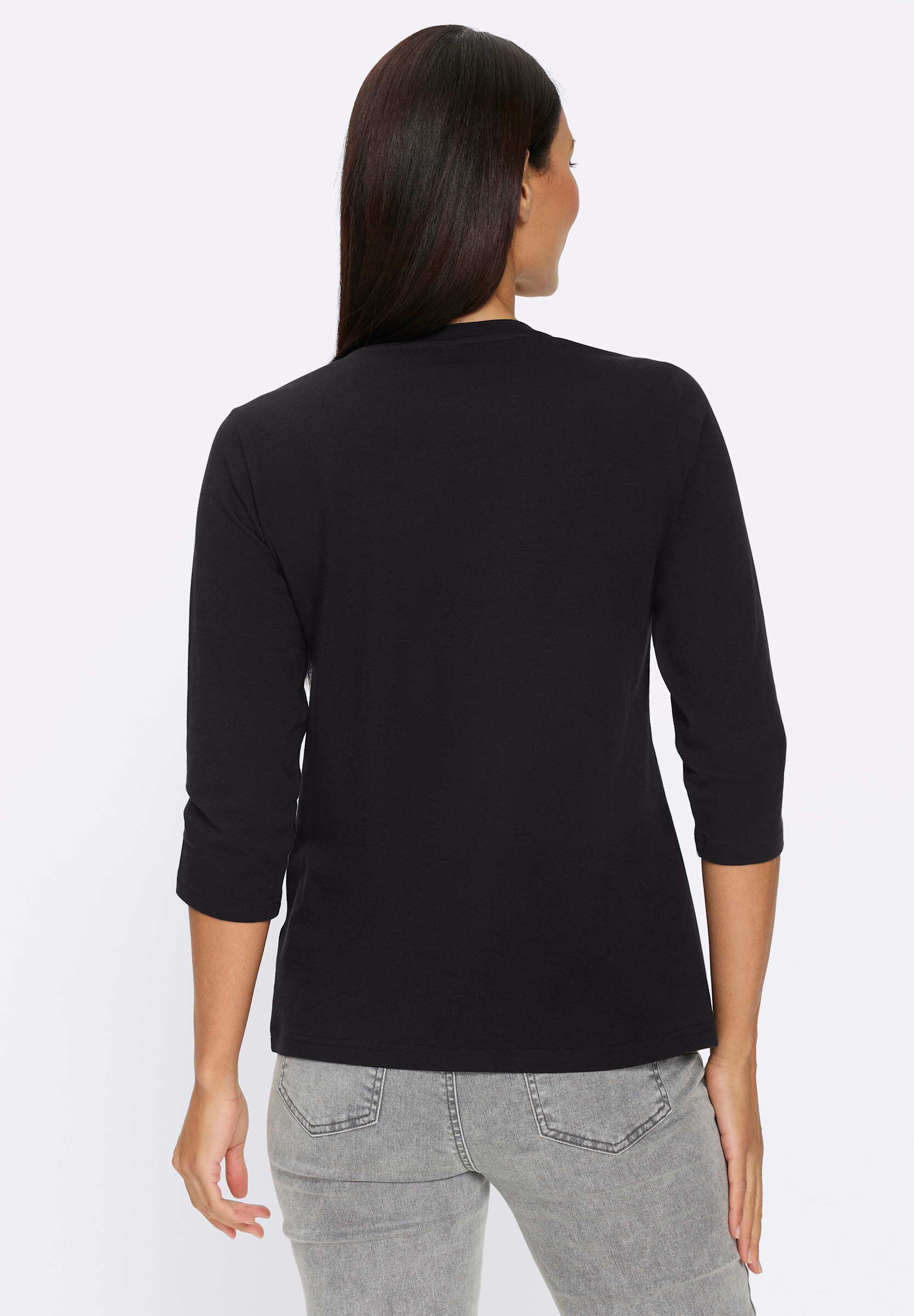 heine T-Shirt »Shirt 3/4-Arm-Shirt mit Schriftzug«