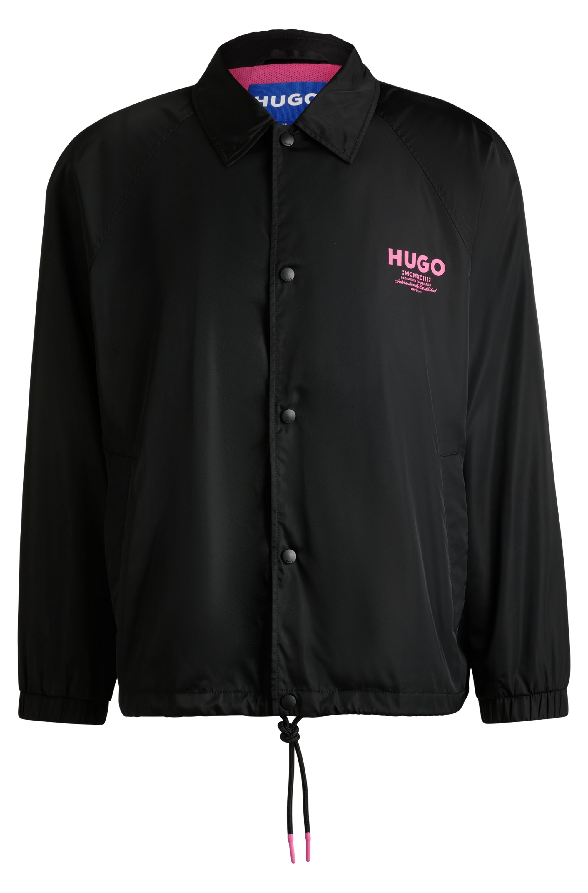 HUGO Blue Funktionsjacke »Biyo2521«, Overshirt mit kontrastfarbenen Druck
