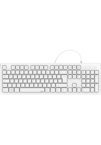 Hama PC-Tastatur »Basic-Tastatur "KC-200", Weiß Tastatur, kabelgebunden« kaufen