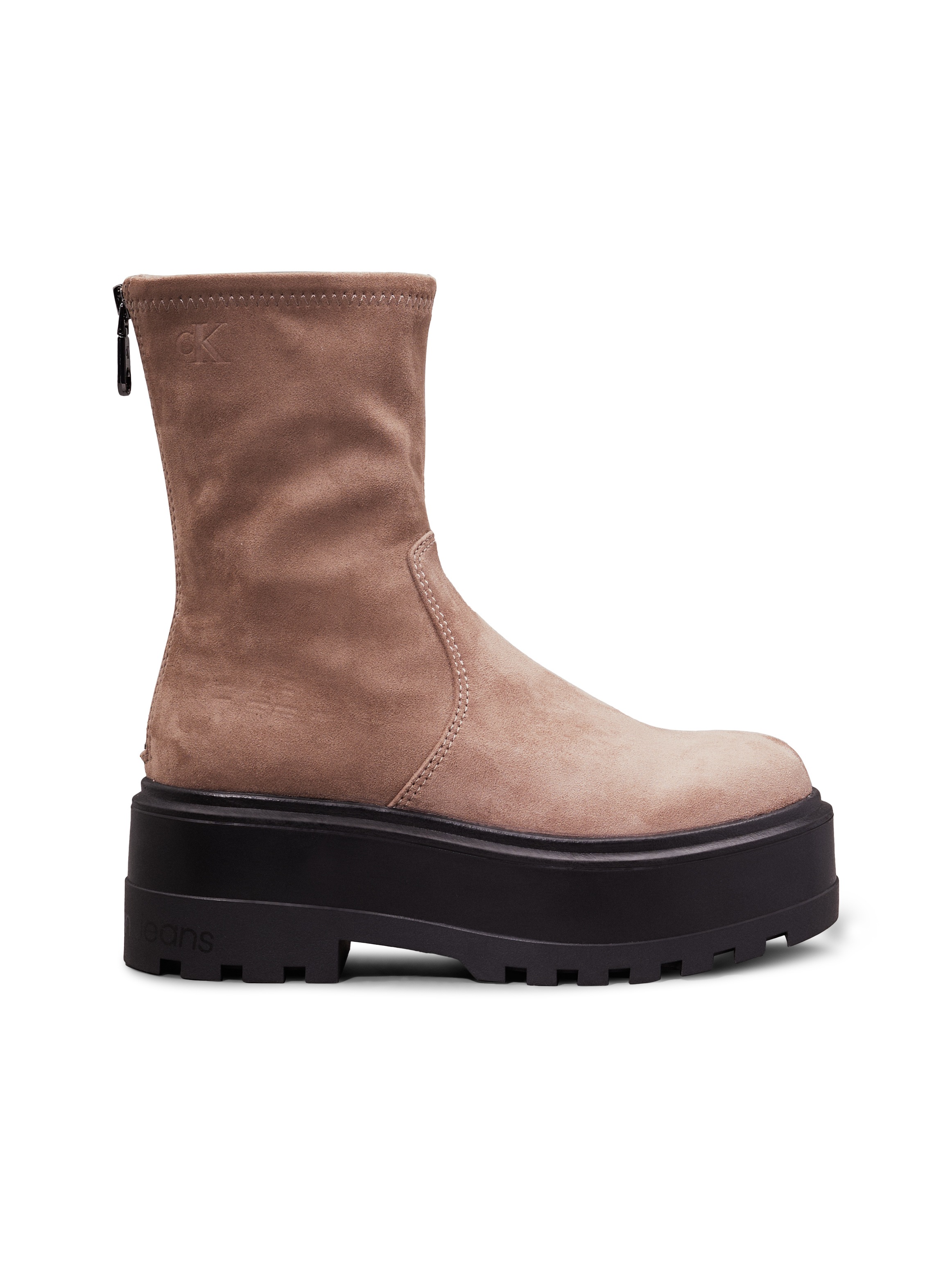 Calvin Klein Jeans Stiefelette »FLATFORM ZIP MG SS«, Plateau, Herbstmode, Boots, mit praktischem Fersenreißverschluss