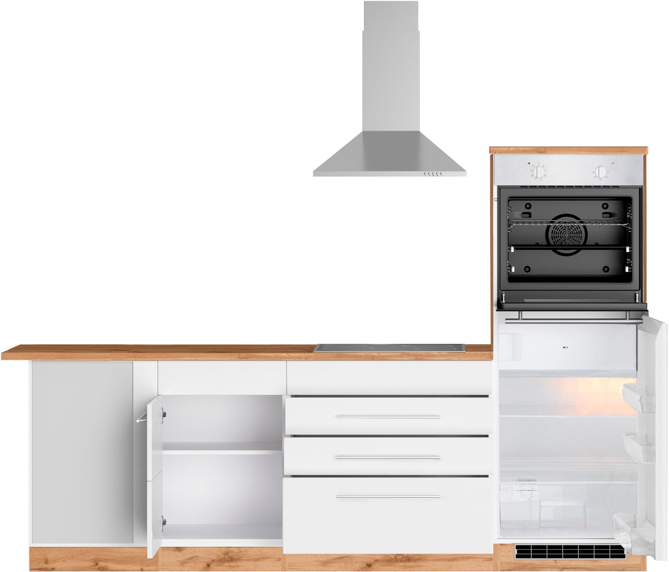 KOCHSTATION Winkelküche »KS-Wien« Stellbreite 220 x 250 cm, wahlweise mit E-Geräten