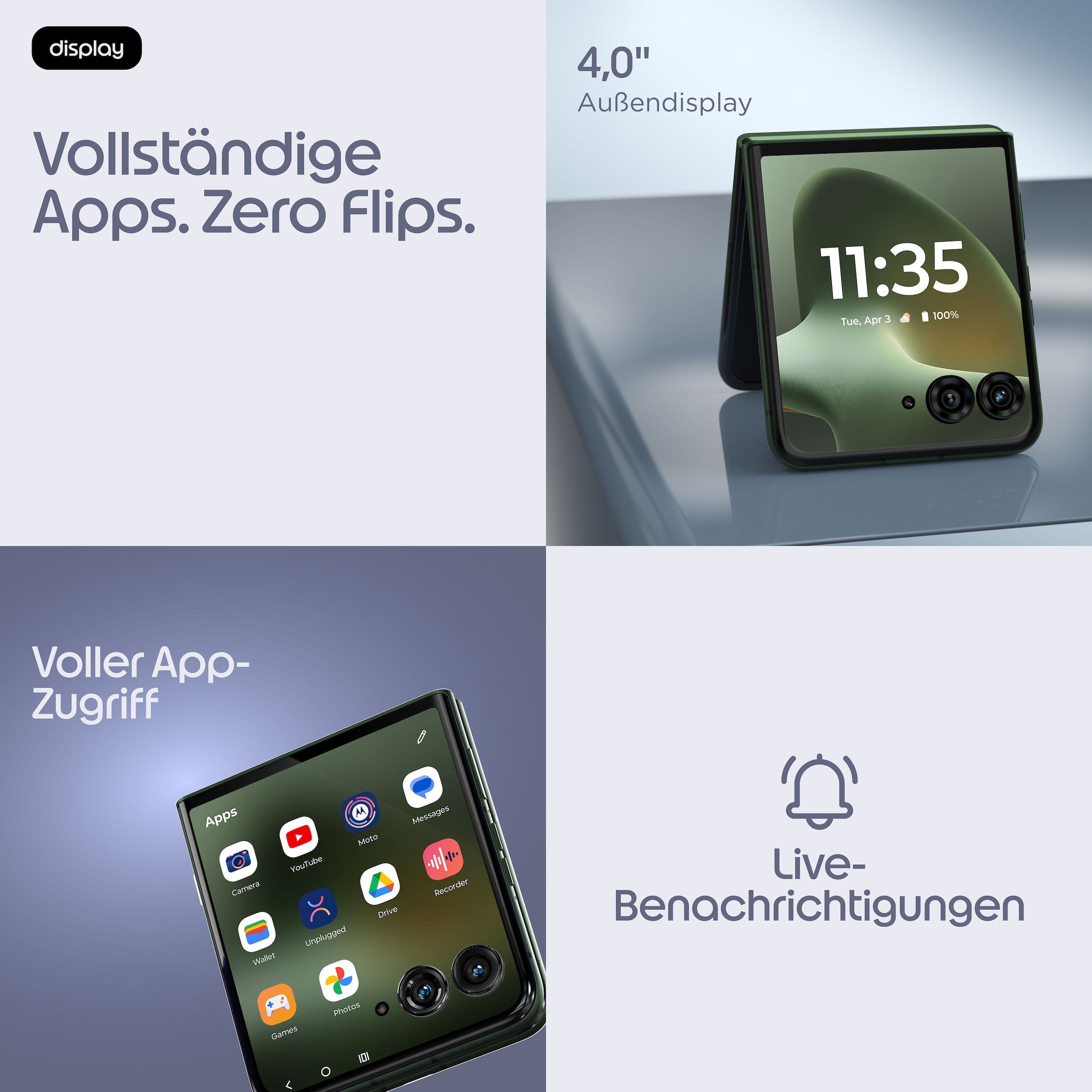 Motorola Smartphone »razr 70 plus« PANTONE® Mountain View