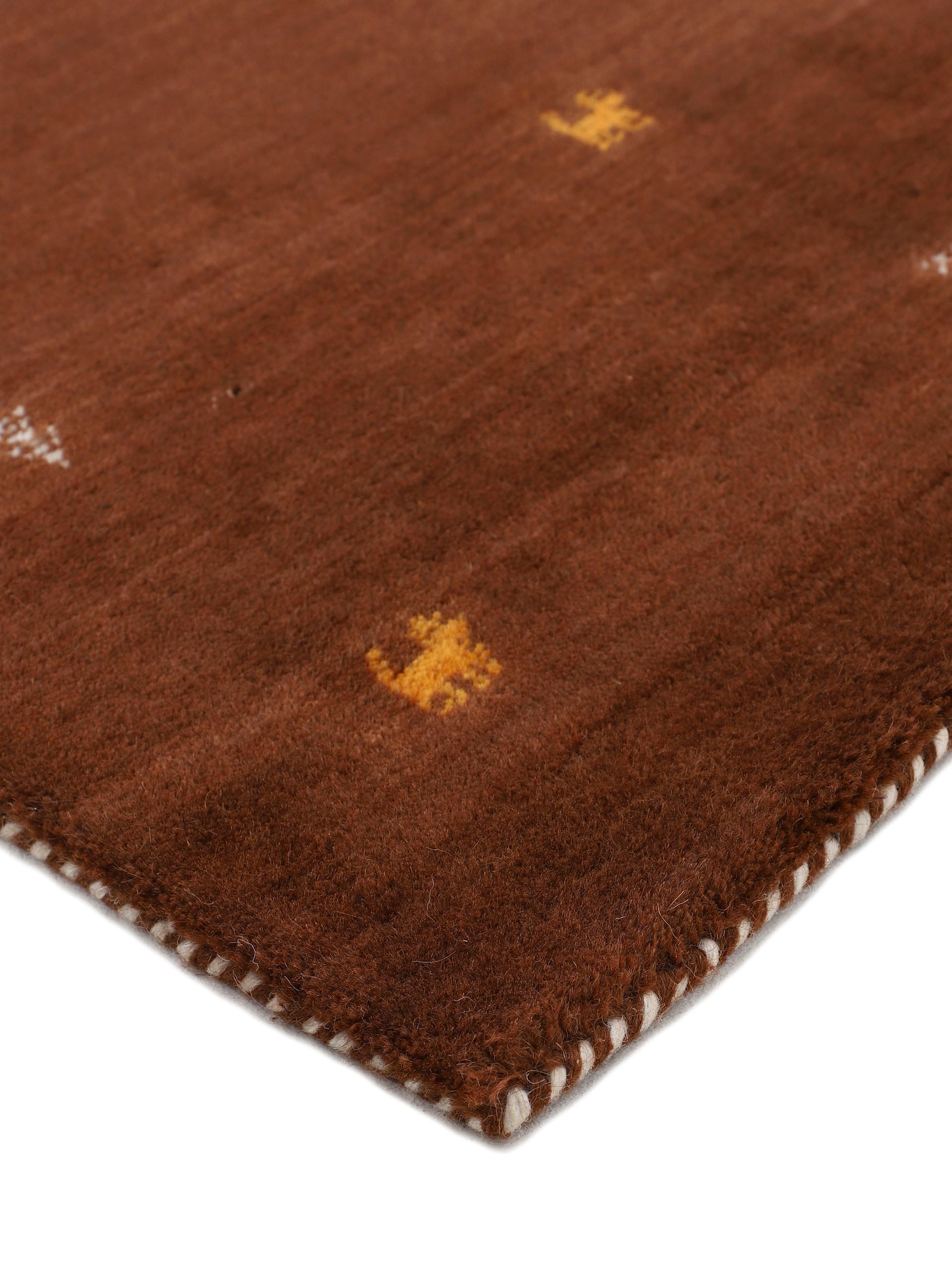 carpetfine Wollteppich »Gabbeh Uni, auch als Läufer erhältlich«, rechteckig, 15 mm Höhe, reine Wolle, handgewebt, Gabbeh Loom Tiermotiv, große Farbauswahl