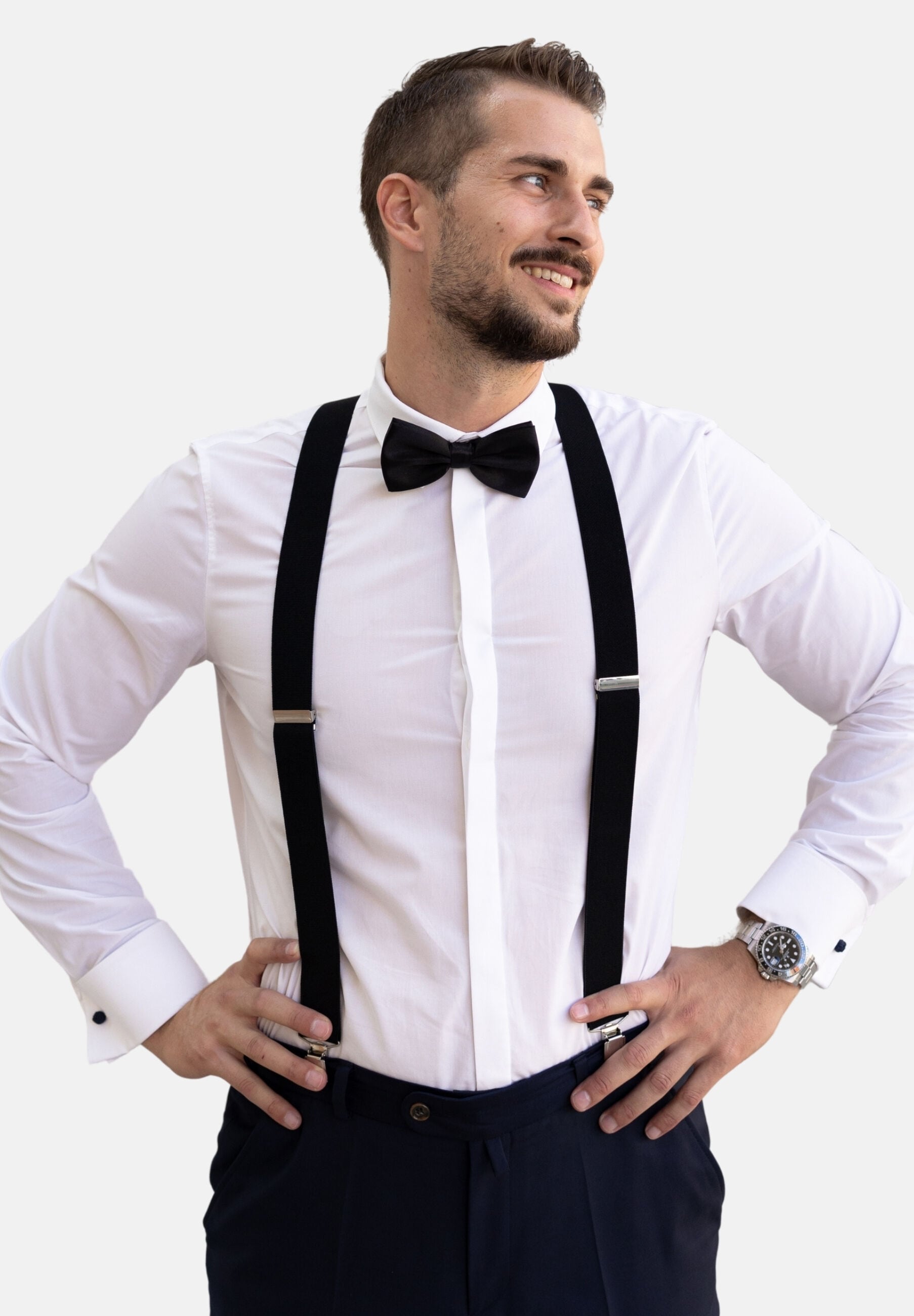 Massi Morino Hosenträger »Massi Morino Hosenträger-Set« 2 Stk. mit Fliege