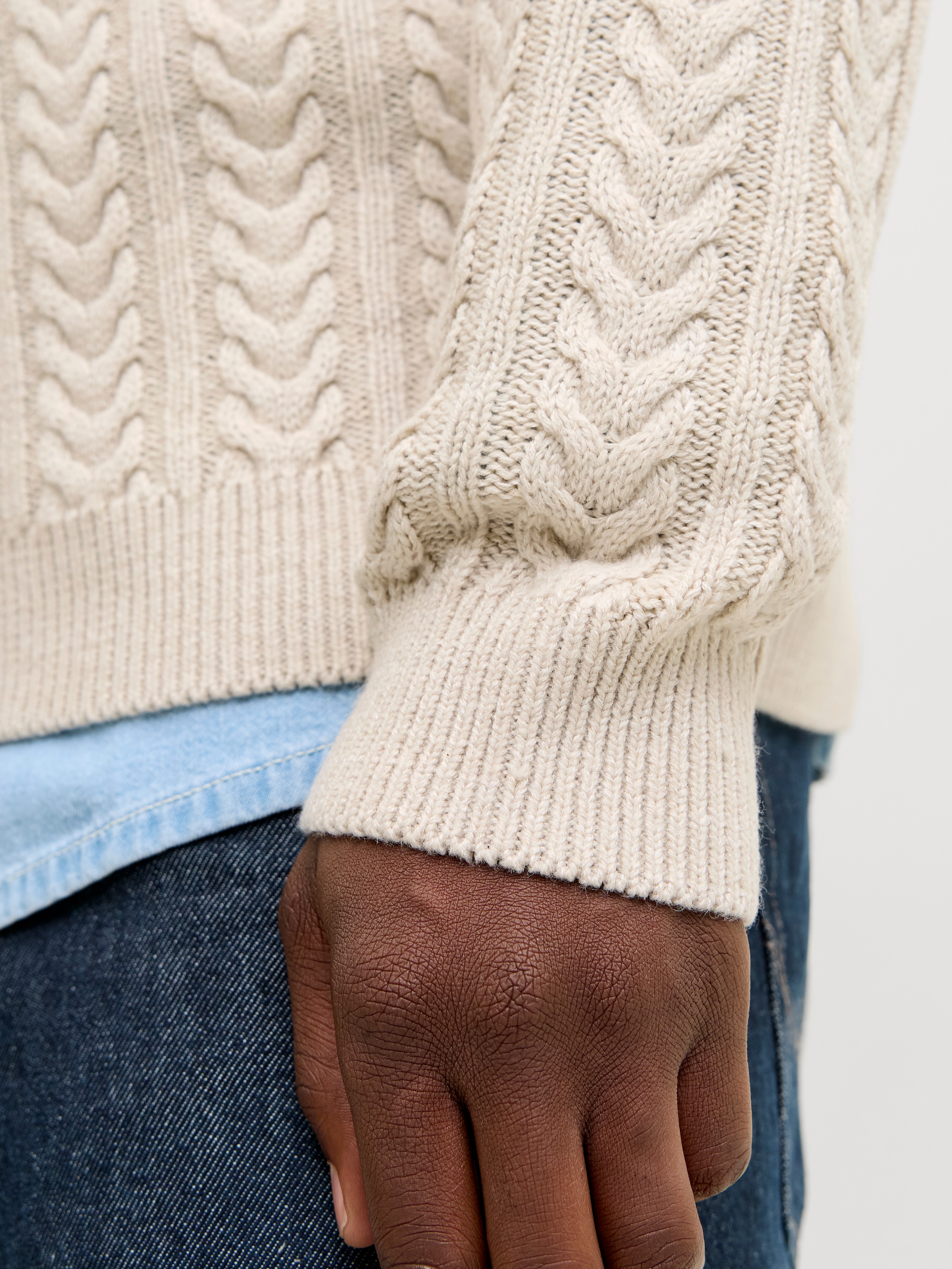 Jack & Jones Strickpullover »JPRBLUSEAN KNIT CABLE SHAWL NECK«