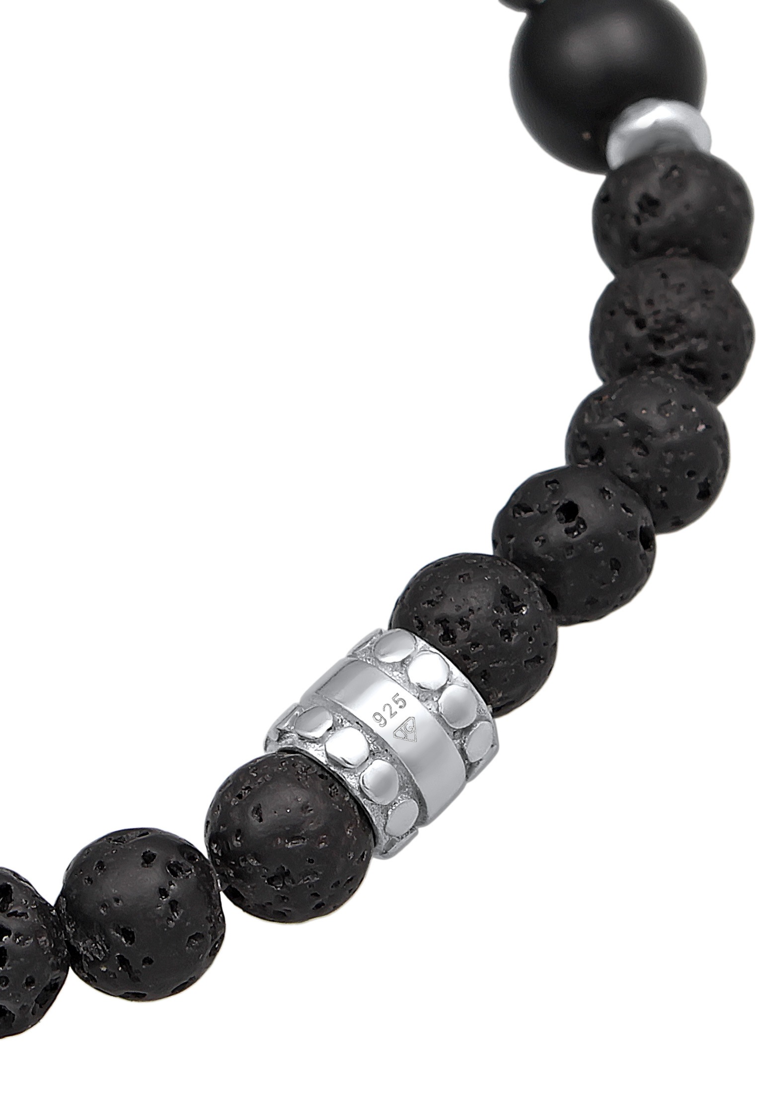Kuzzoi Armkette »Armband Herren Onyx Schwarz Vintage 925 Silber Oxidiert«