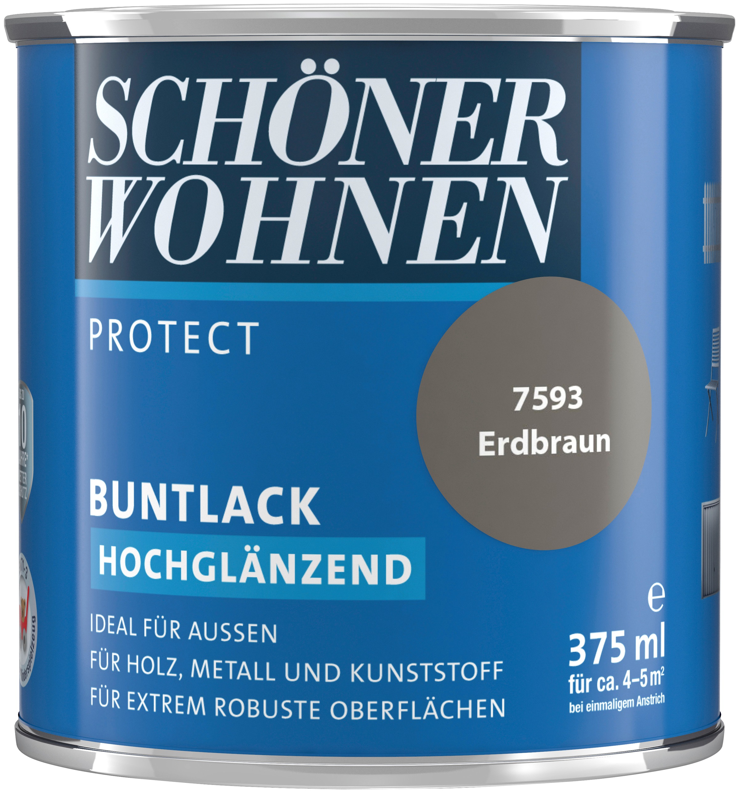 SCHÖNER WOHNEN-Kollektion Lack »Protect«, (1), 375 ml, erdbraun, hochglänzend, ideal... kaufen