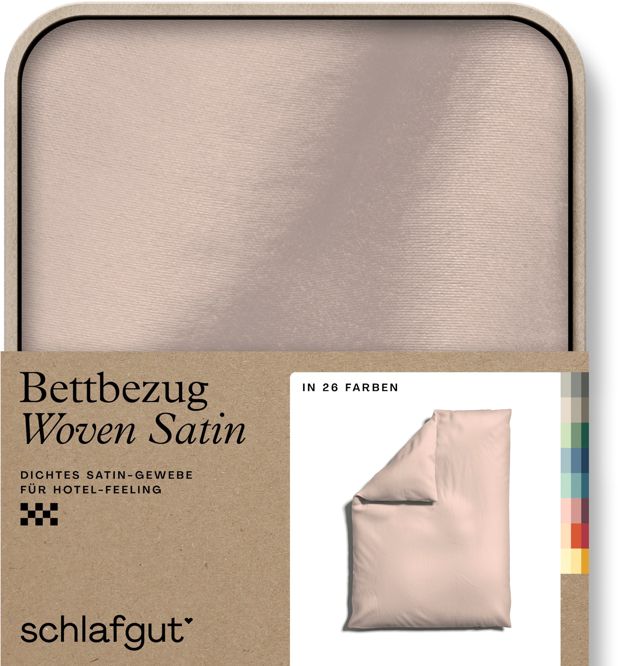 Schlafgut Bettbezug »Woven Satin« besonders dicht gewebt, Mix & Match: passender Kissenbezug erhältlich