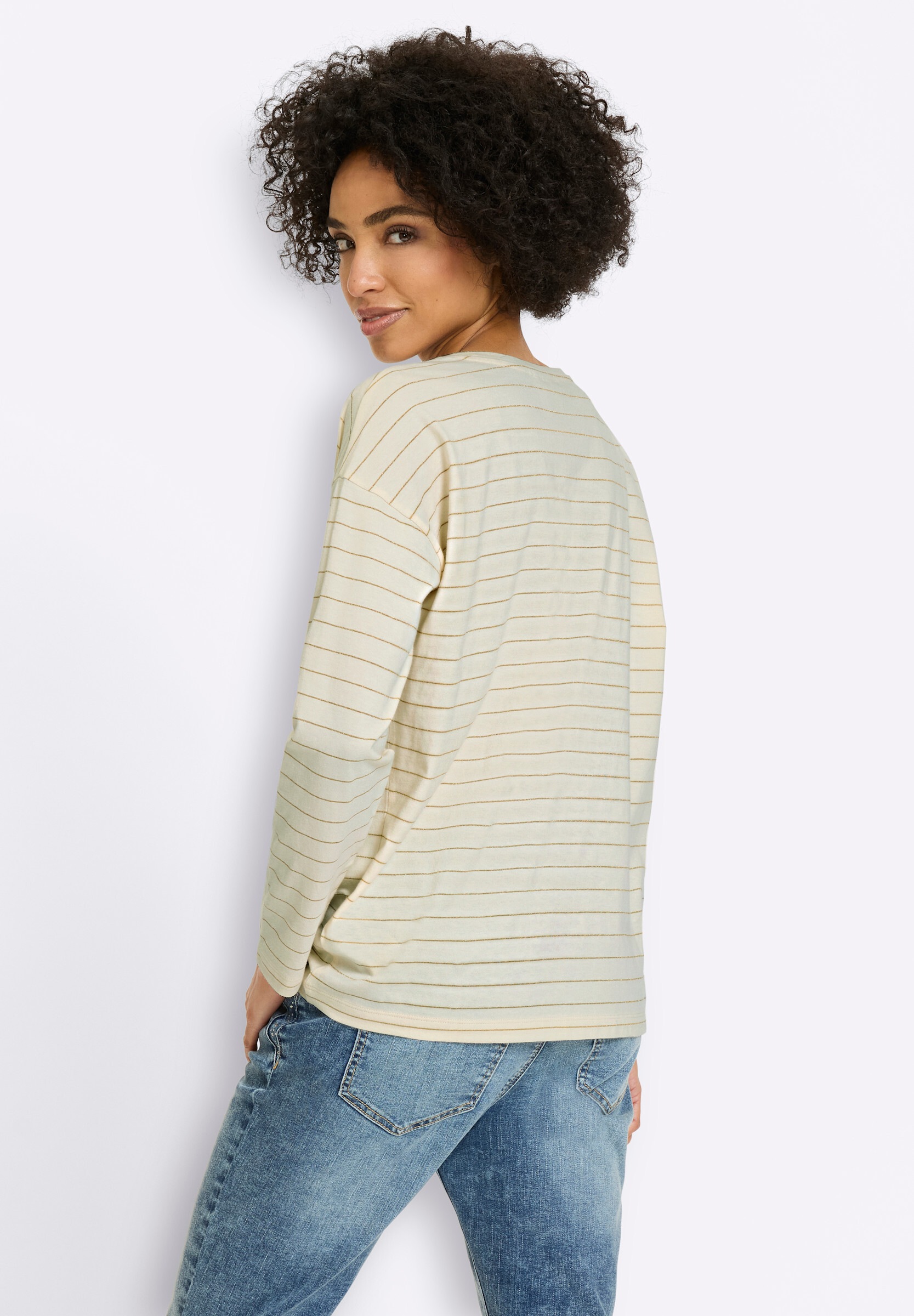 heine T-Shirt »Ringelshirt Ringelshirt mit Effektgarn«