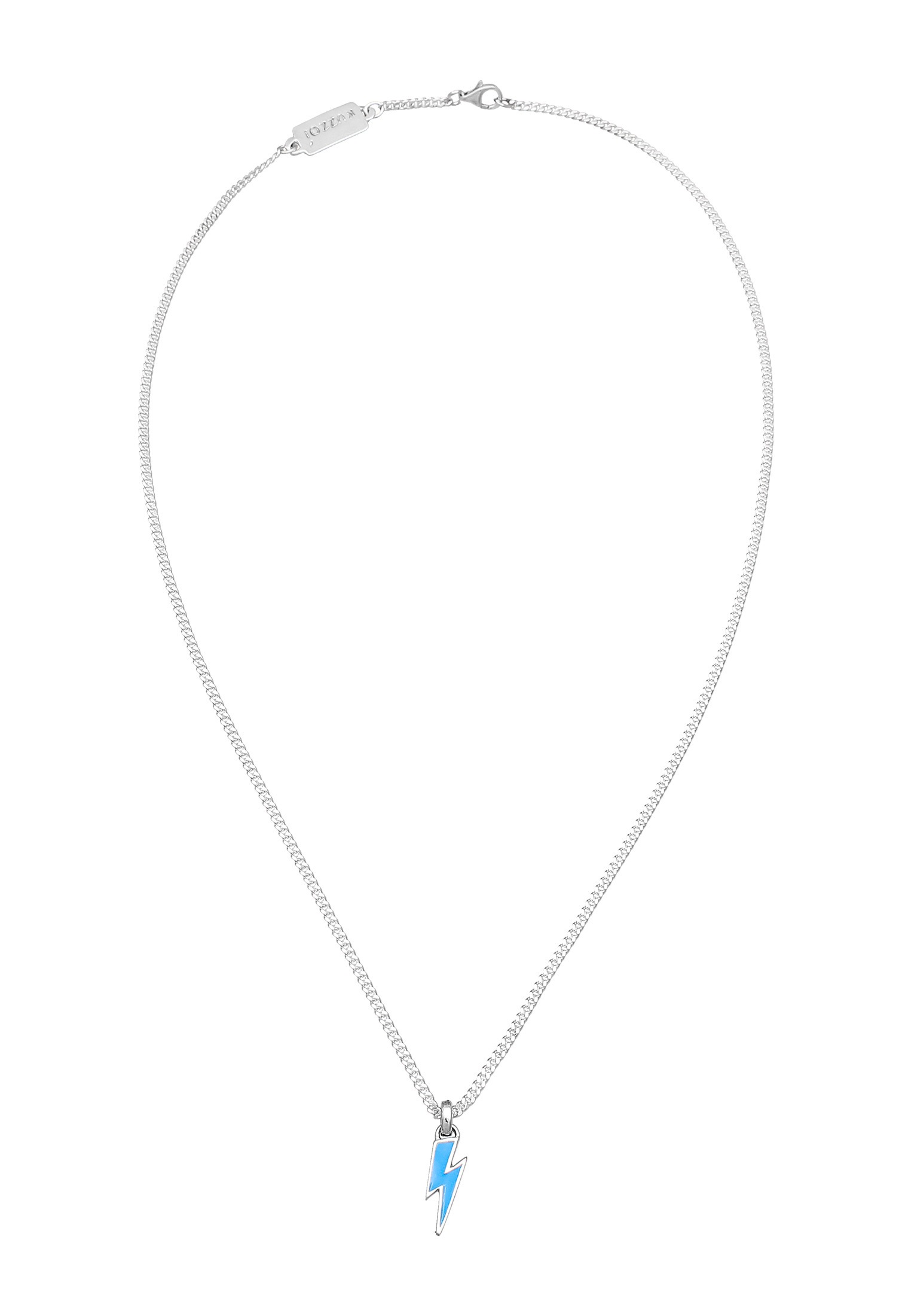 Kuzzoi Silberkette »Halskette Blitz Emaille Look 925 Silber«