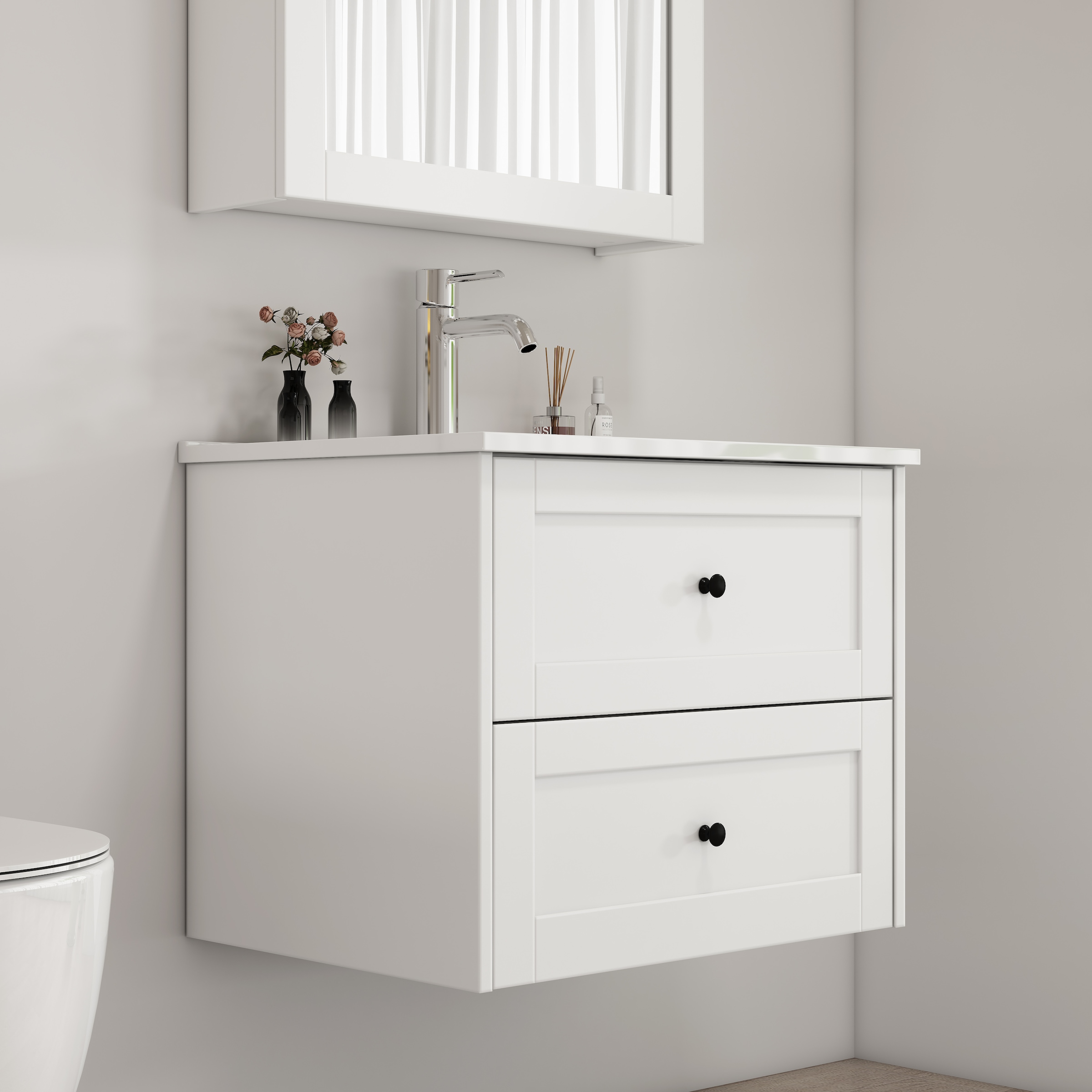 welltime Waschtisch »Rotterdam« Badmöbel inkl. Keramikwaschbecken, in verschiedenen Breiten erhältlich