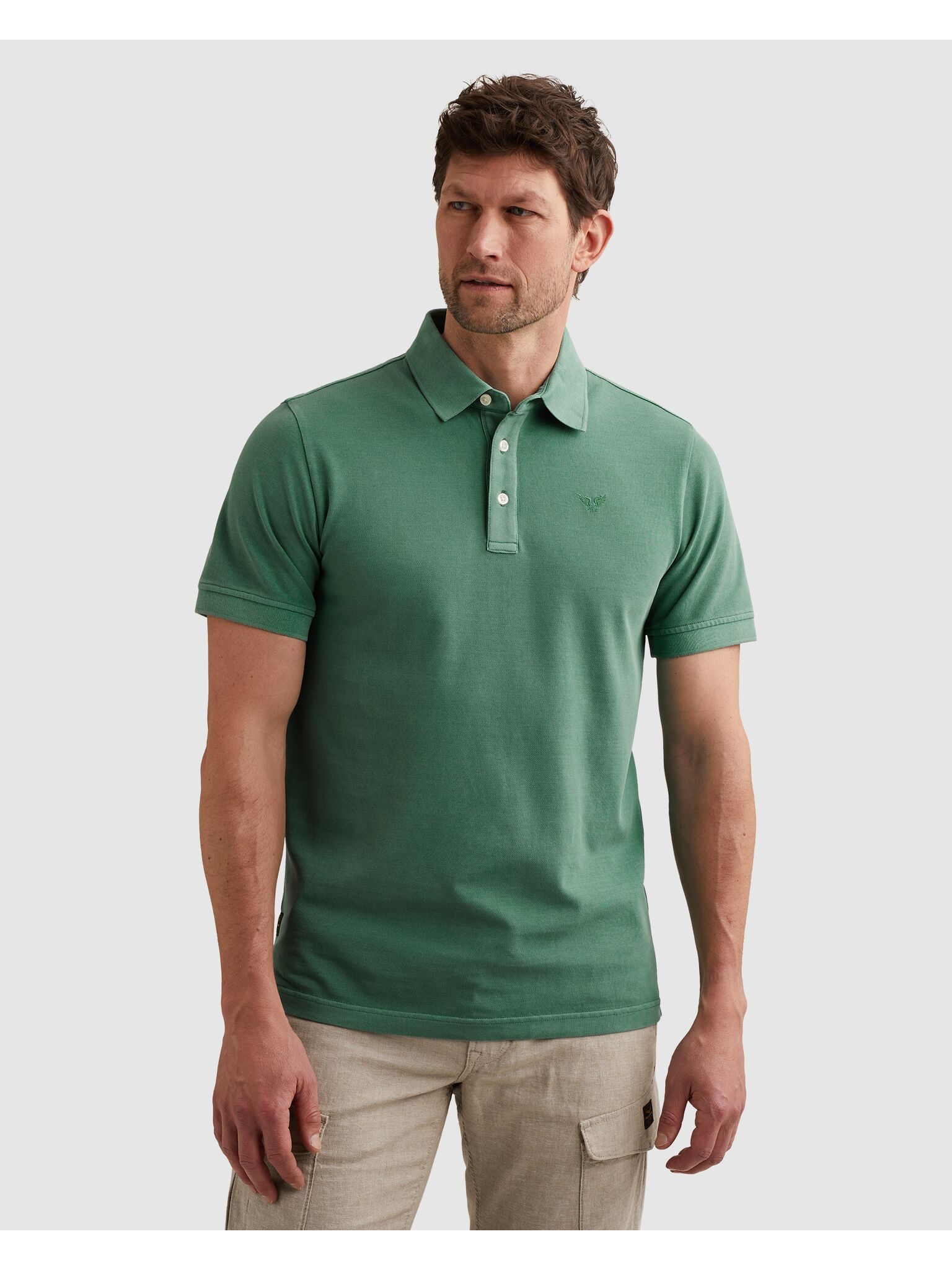 PME LEGEND Poloshirt »Short sleeve polo pique garment dyed« mit Logo Stickerei