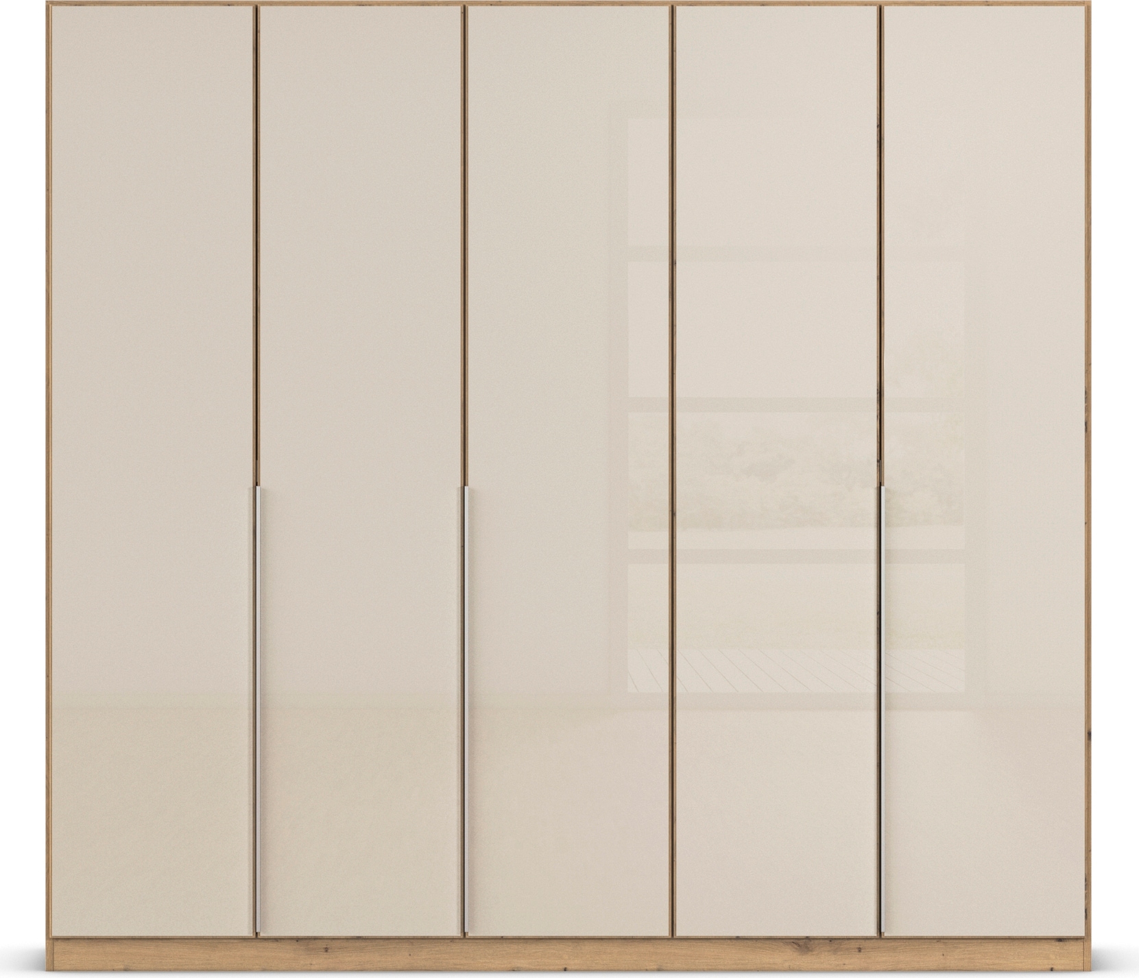 rauch Drehtürenschrank »Kleiderschrank Kleiderschränke Schrank Garderobe AGORDO mit Glasfront«, (in zwei Griff-Farben), durchdachte Innenausstattung, in 6 Breiten und 2 Höhen MADE IN GERMANY