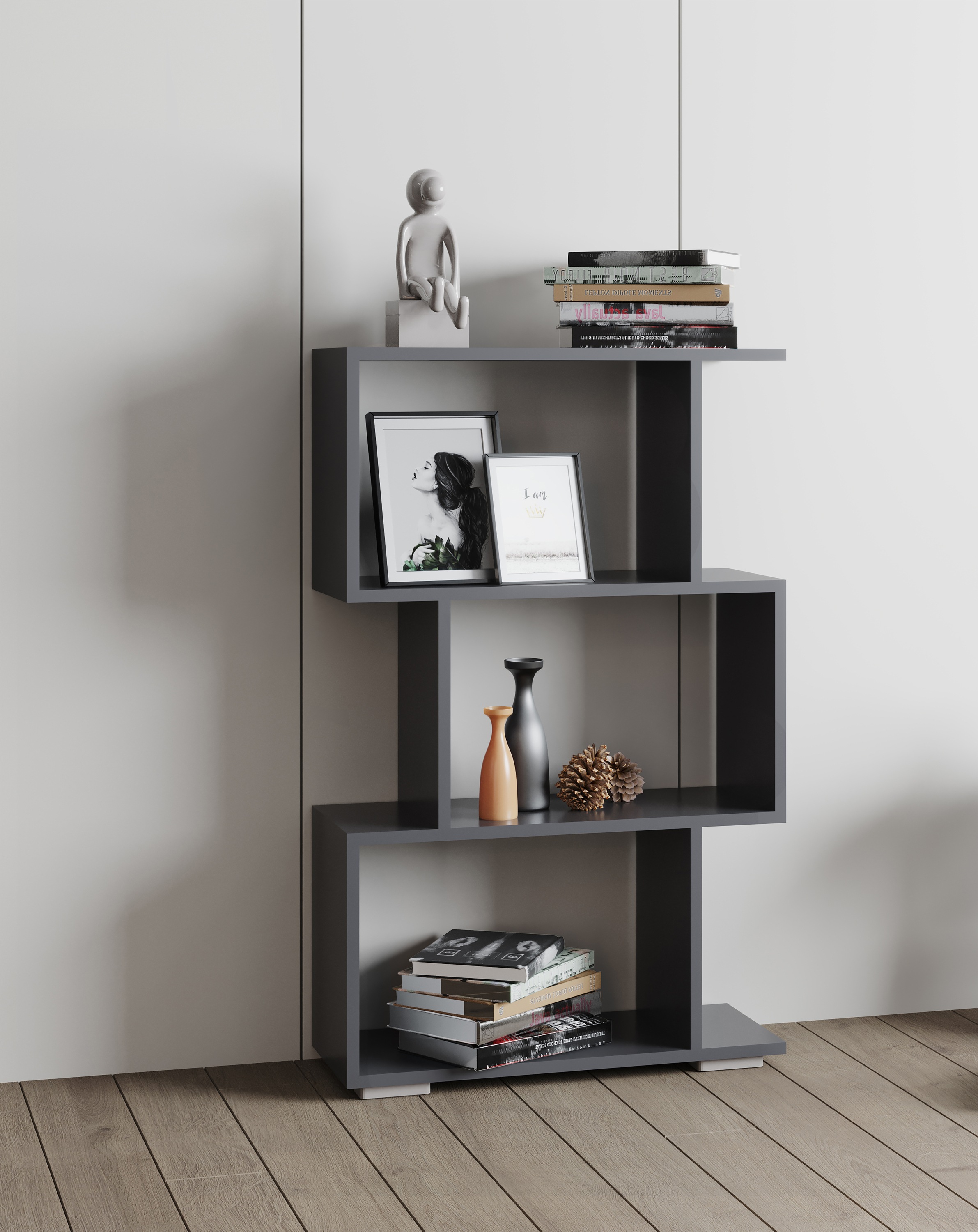 VCM Standregal »VCM Holz Raumteiler Stand Regal Bücherregal Deko Bücher Standregal Palusa M«