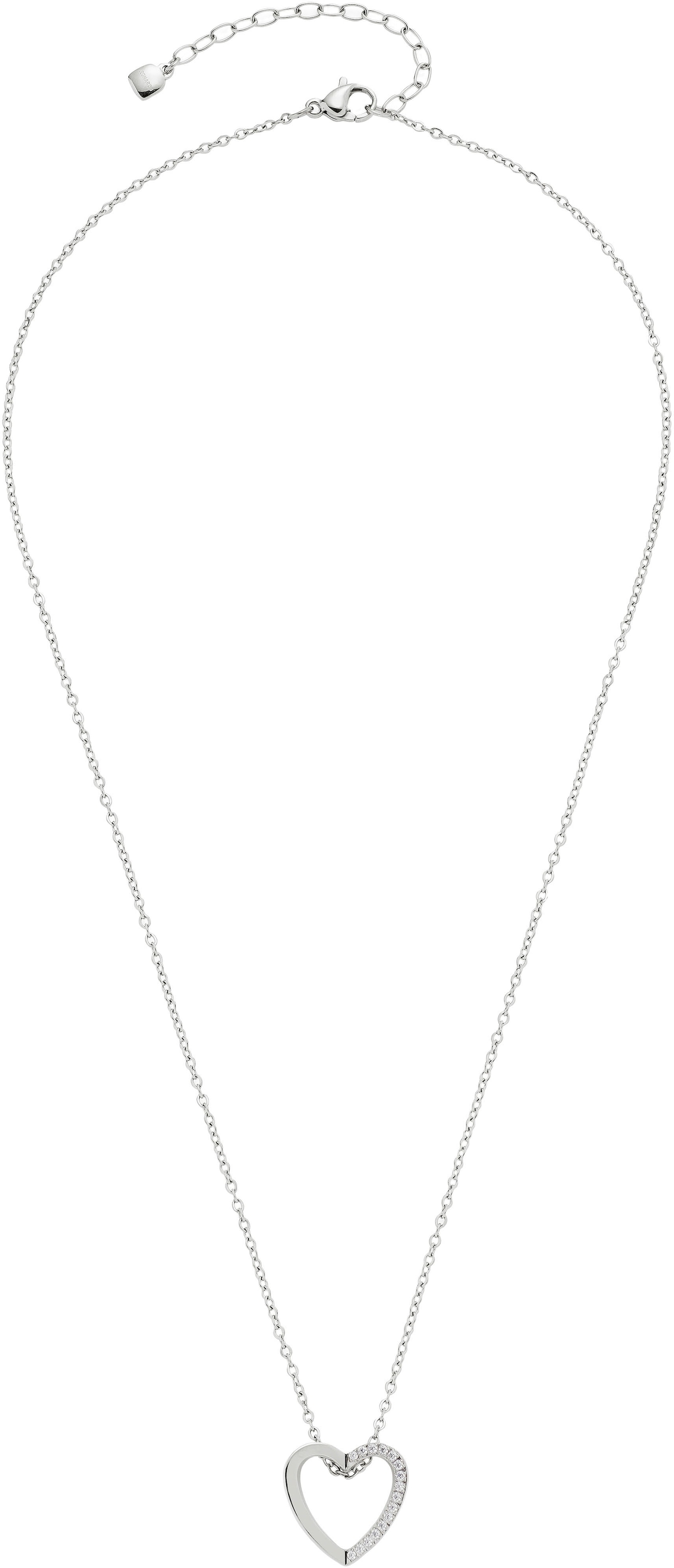 LEONARDO Kette mit Anhänger »Halskette Dolores, 024914, 024915«, mit Zirkonia (synth.)