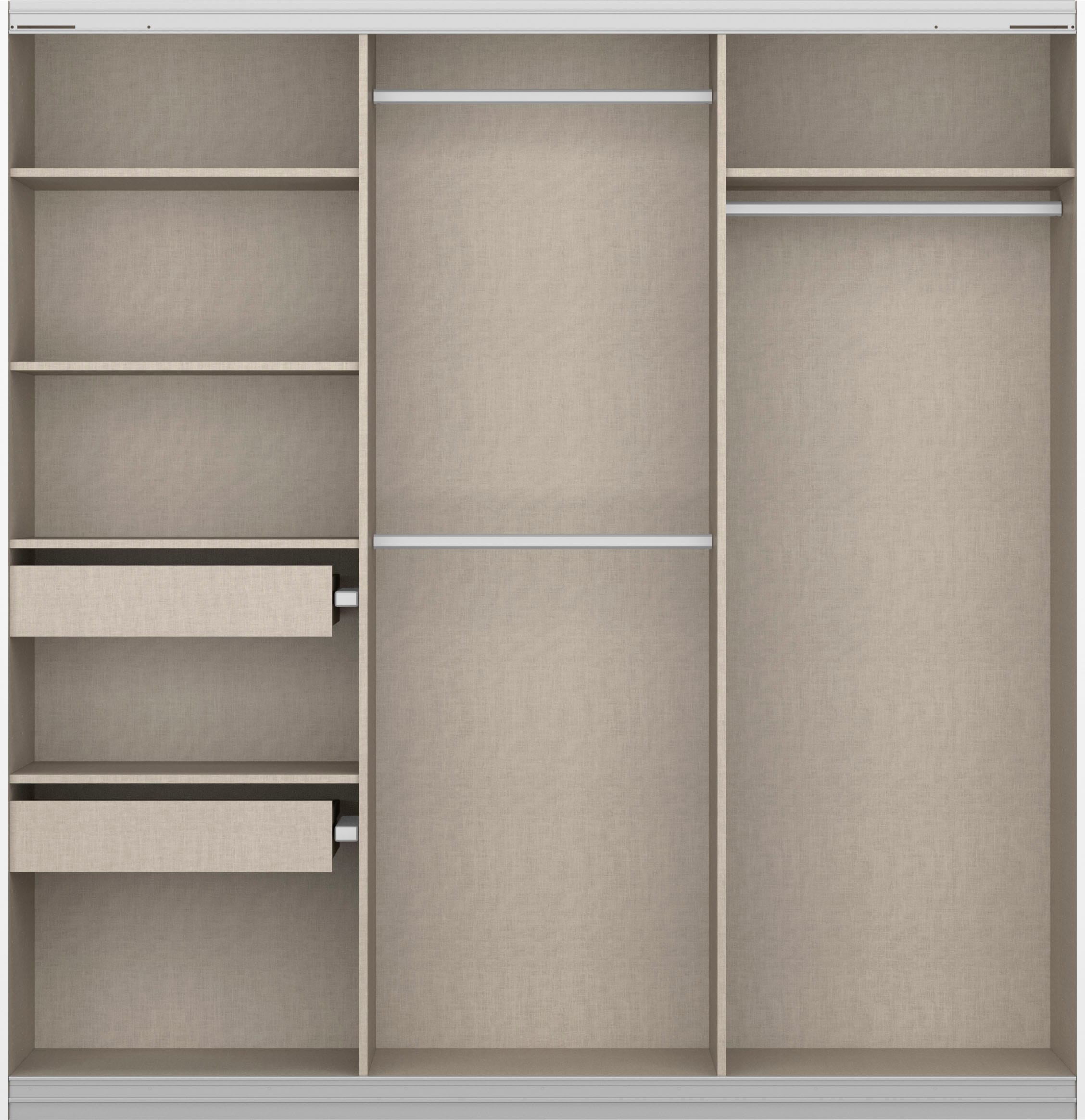 rauch Schwebetürenschrank »Kleiderschrank Schrank Garderobe BESTSELLER KOLUNA mit Spiegel« Breiten 203/271/315/360 cm Höhen 210/229 cm,  inkl. 2 Innenschubladen sowie extra Einlegeböden MADE IN GERMANY