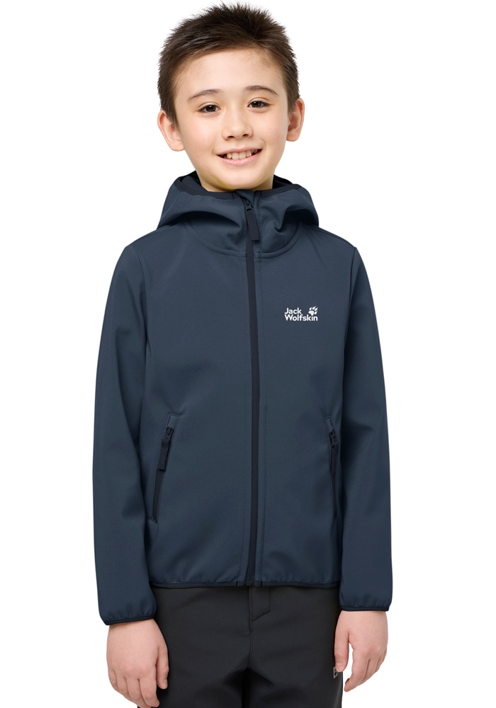 Jack Wolfskin Softshelljacke »FOURWINDS JACKET KIDS« mit Kapuze
