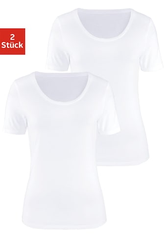 Kurzarmshirt, (2er-Pack)