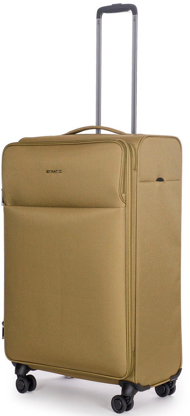 Stratic Weichgepäck-Trolley »Stratic Light + L, khaki«, 4 Rollen, Reisekoffer großer Koffer Aufgabegepäck TSA-Zahlenschloss