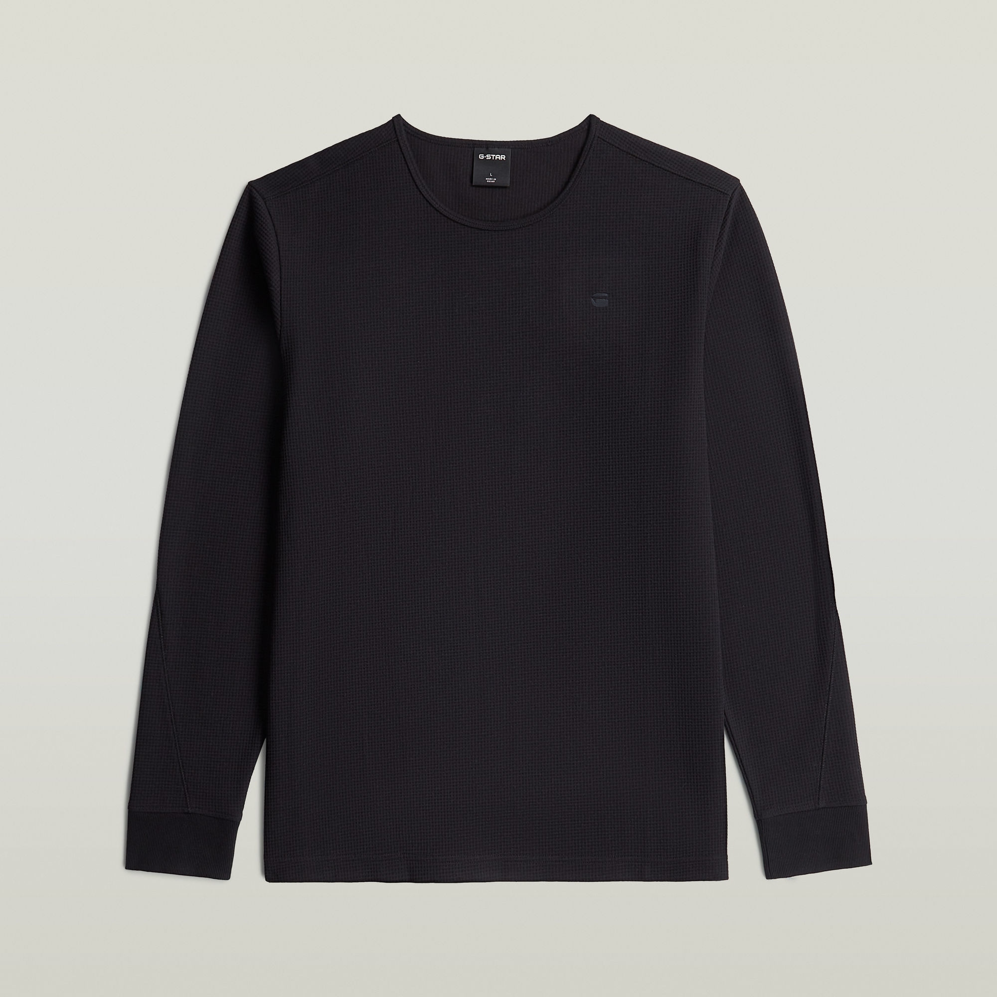 G-STAR Longsleeve »Structured Tweeter« in Waffel-Struktur, mit Logostickerei