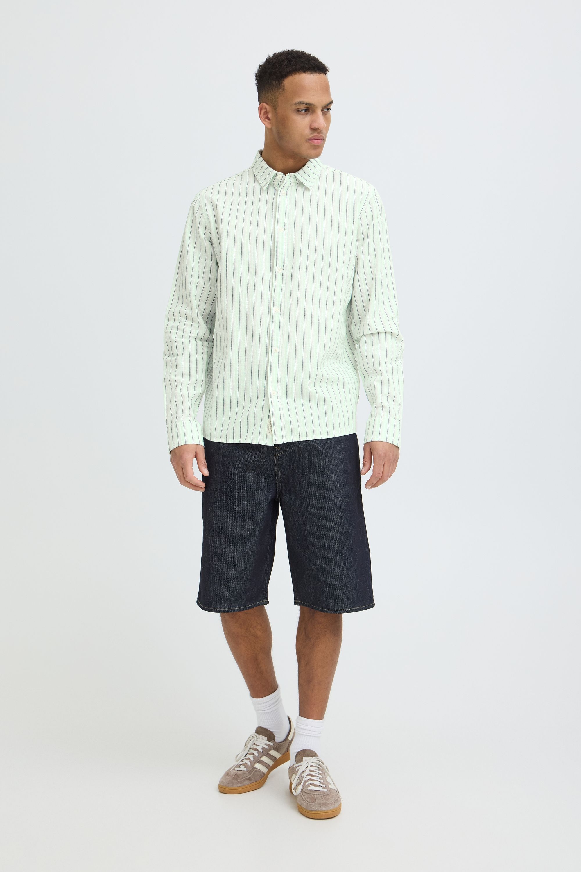 Blend Leinenhemd »Leinenhemd BHAban Linen Mix Striped«