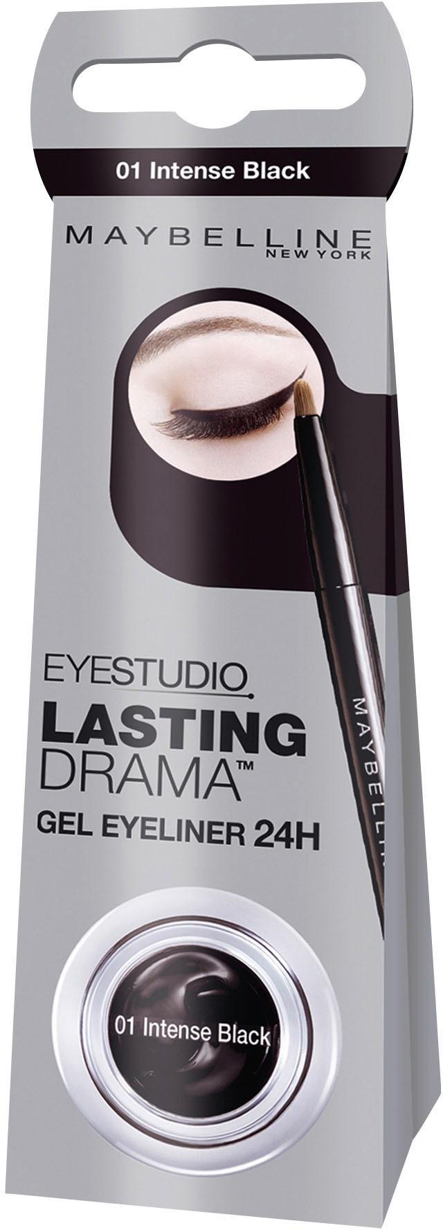 MAYBELLINE NEW YORK Eyeliner »Lasting Drama Gel Liner«, mit hochpigmentierter Gel-Textur