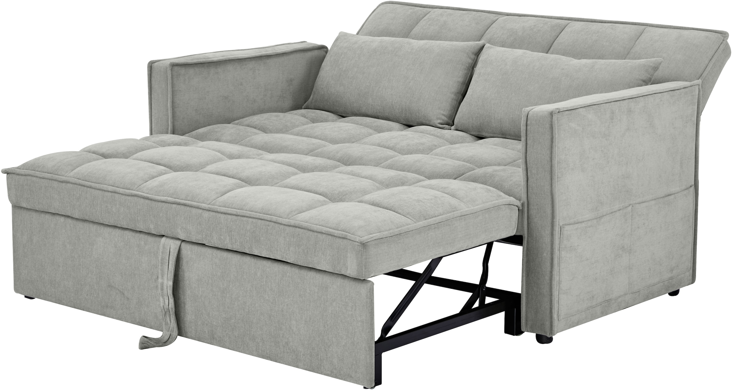 OTTO home Schlafsofa »STEFFO, 159 cm, 2-Sitzer, mit verstellbarer Rückenlehne« Klappmechanismus, Feinstruktur-Bezug, natürliche Farben