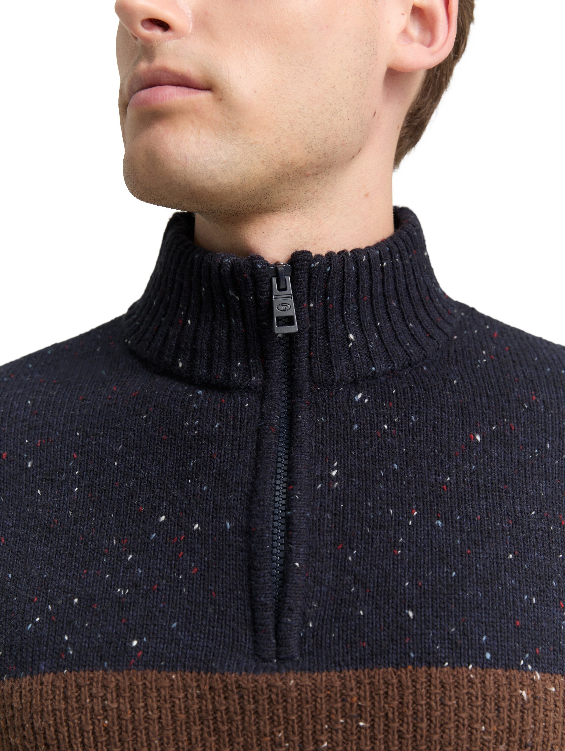 TOM TAILOR Troyer mit Logo Stickerei