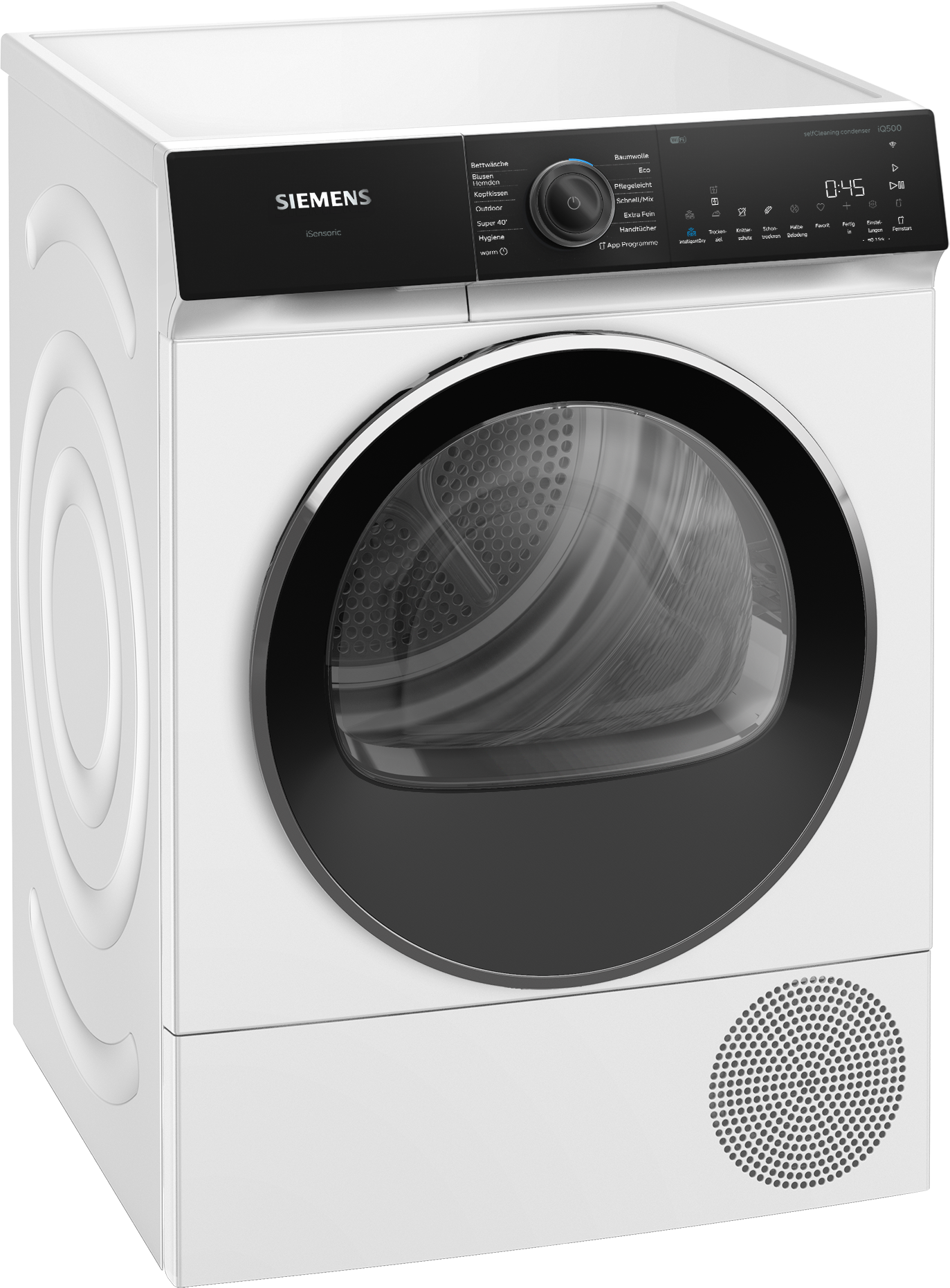Siemens WQ45H2BECO iQ500, Wärmepumpentrockner (9 kg, EEK: C, 61 dB(A)), Weiß)